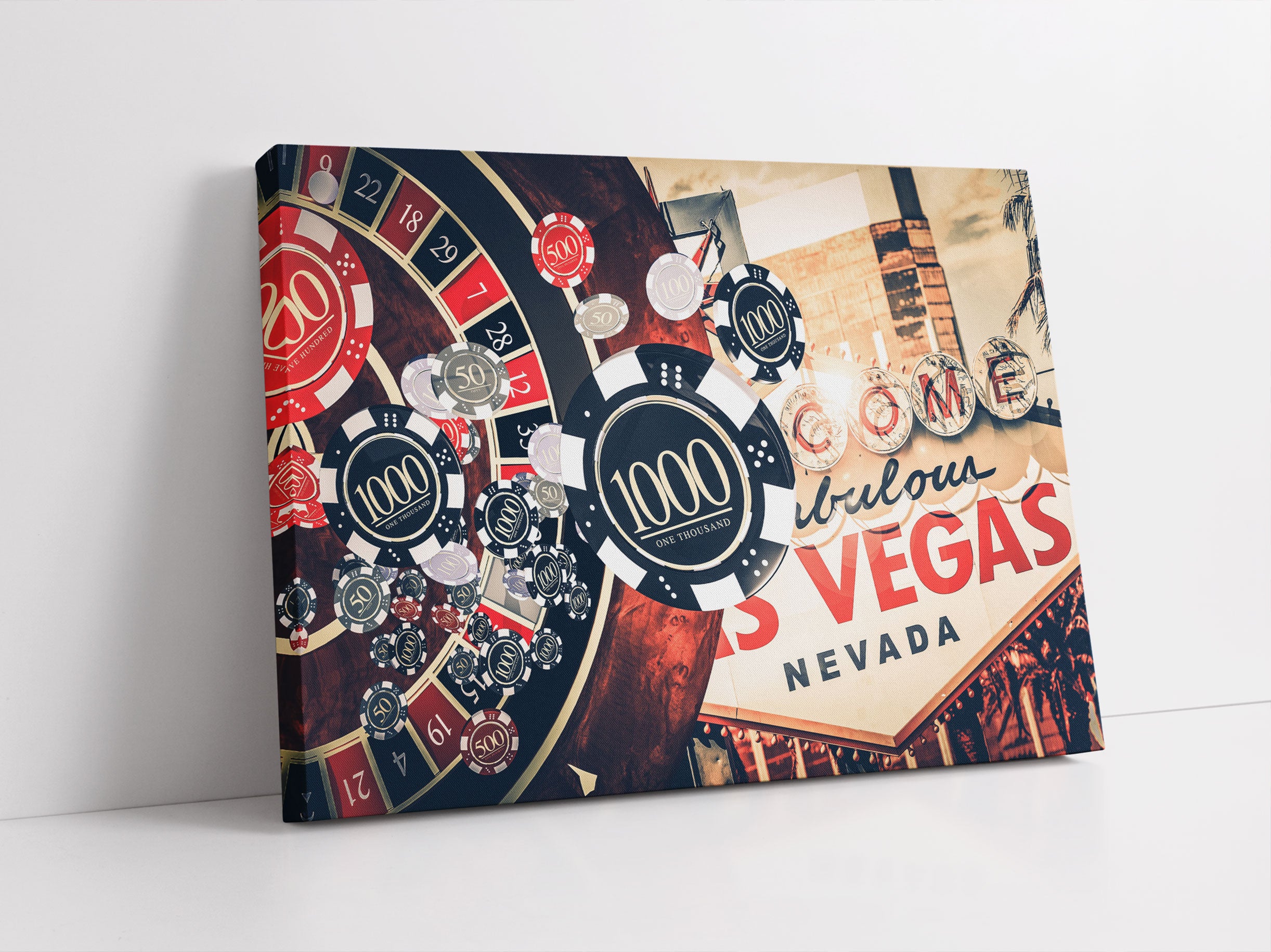 Las Vegas Casino Roulette Leinwandbild Studio
