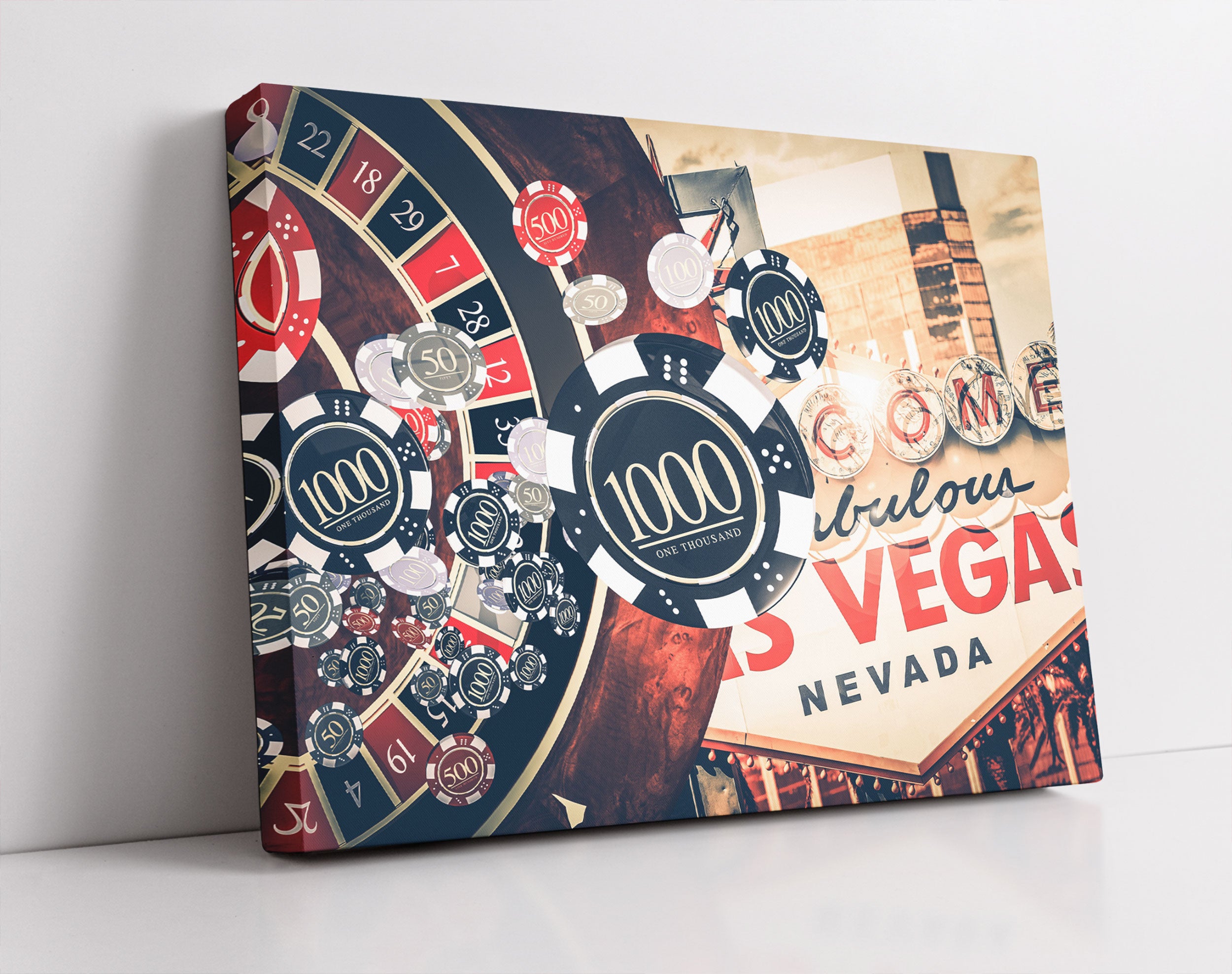 Las Vegas Casino Roulette - Leinwandbild