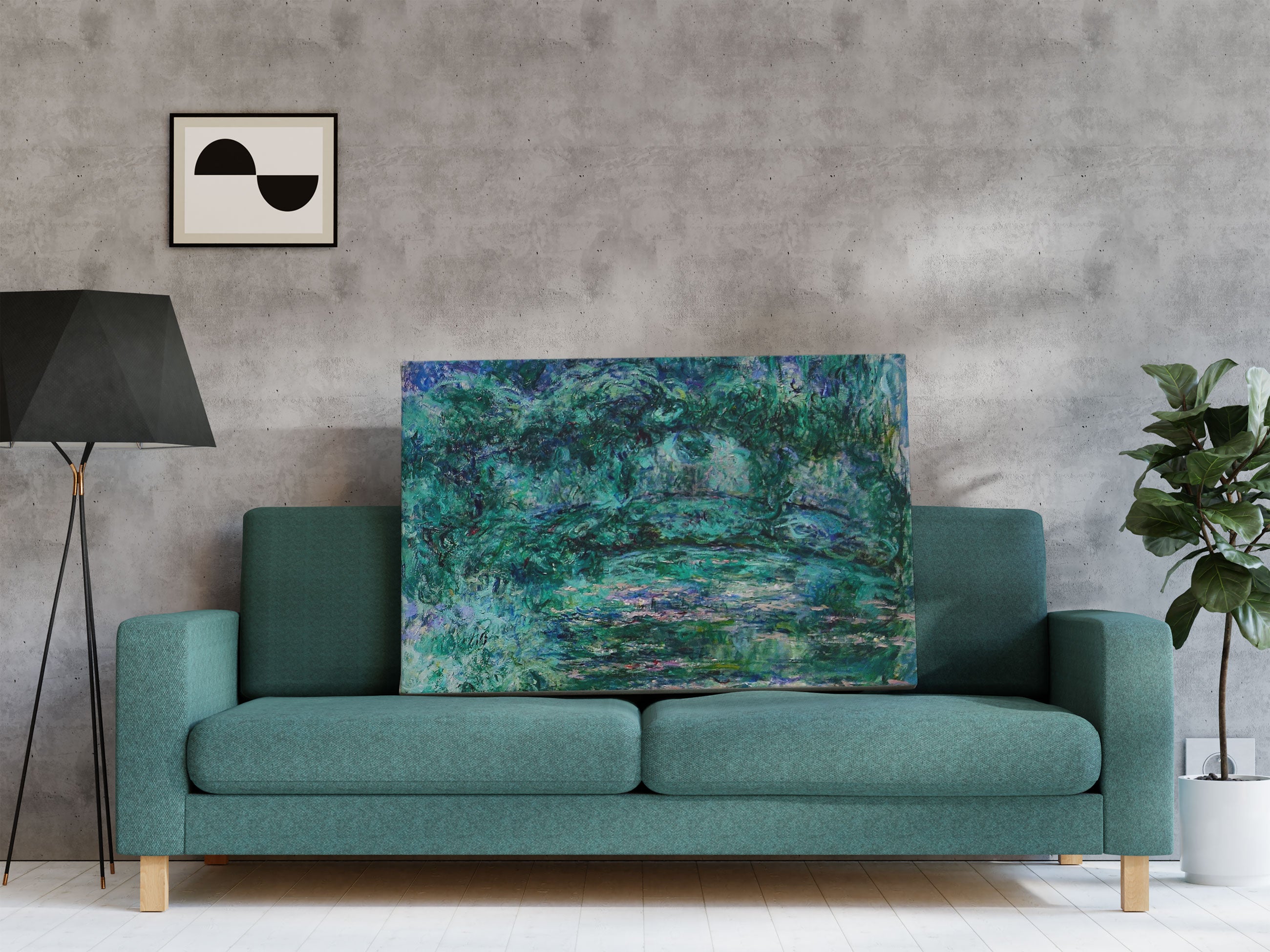 Claude Monet - japanische Brücke über den Seerosenteich II Leinwandbild Regal