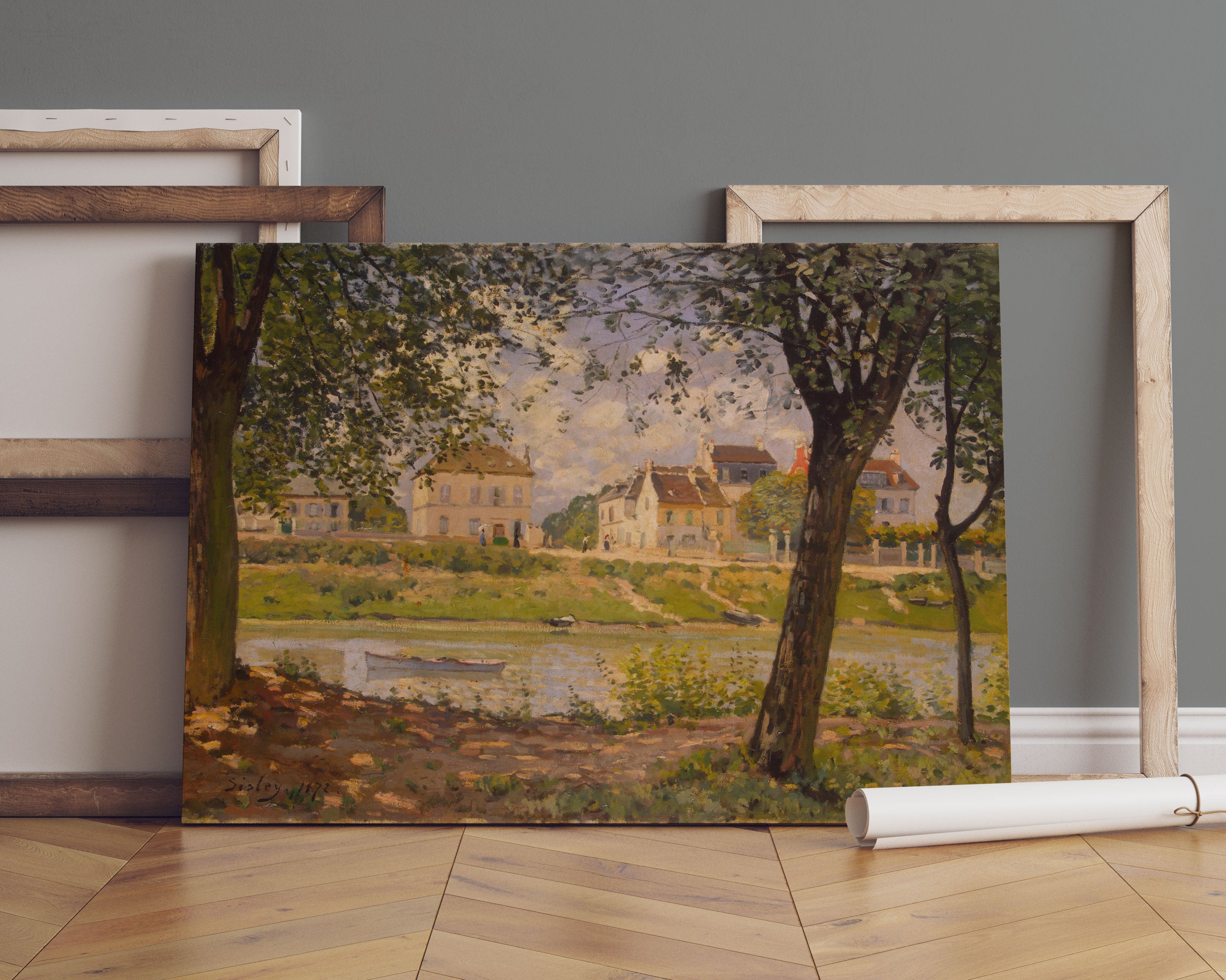 Paul Cézanne - Das Riaux-Tal nahe l'Estaque Leinwandbild Sofa
