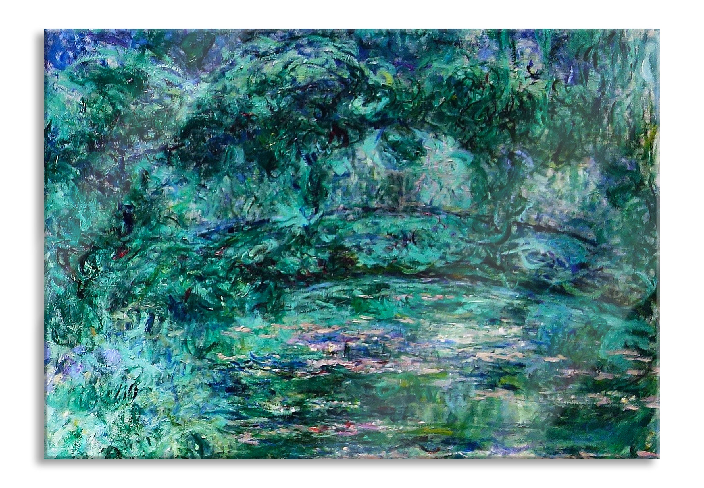 Claude Monet - japanische Brücke über den Seerosenteich VII, Glasbild