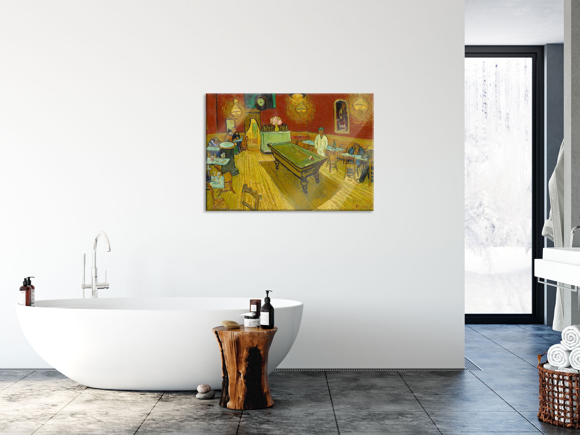 Vincent Van Gogh - Das Nachtcafé in Arles, Glasbild