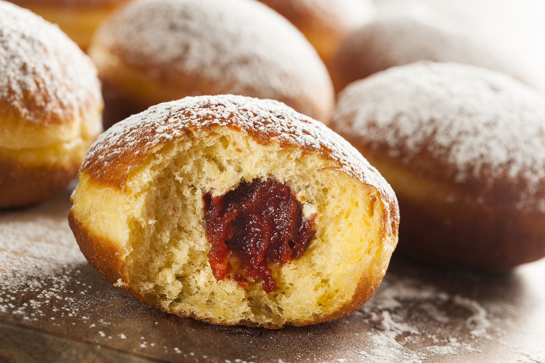 Lecker gefüllte Krapfen, Glasbild