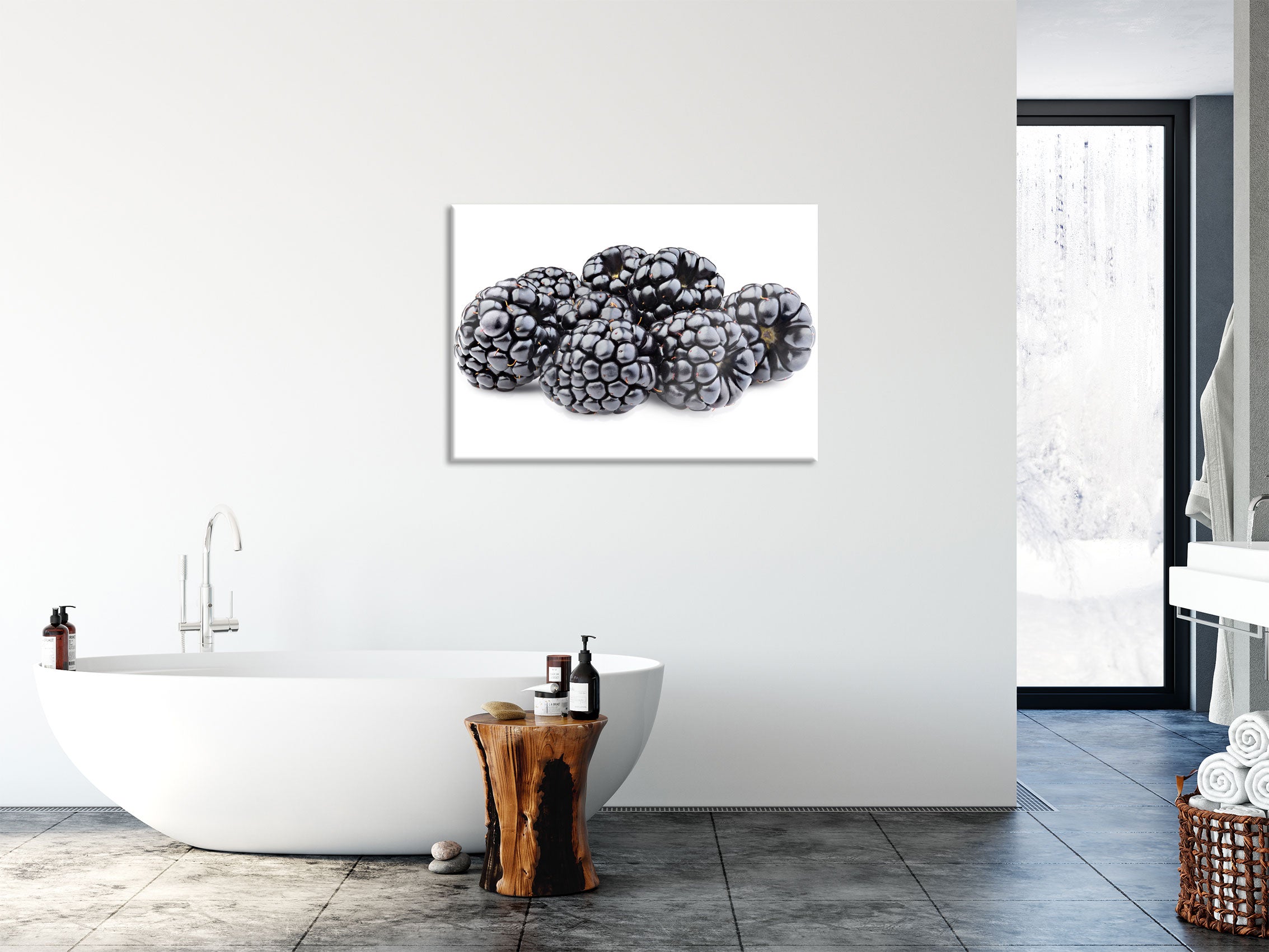 Frische Johannisbeeren, Glasbild