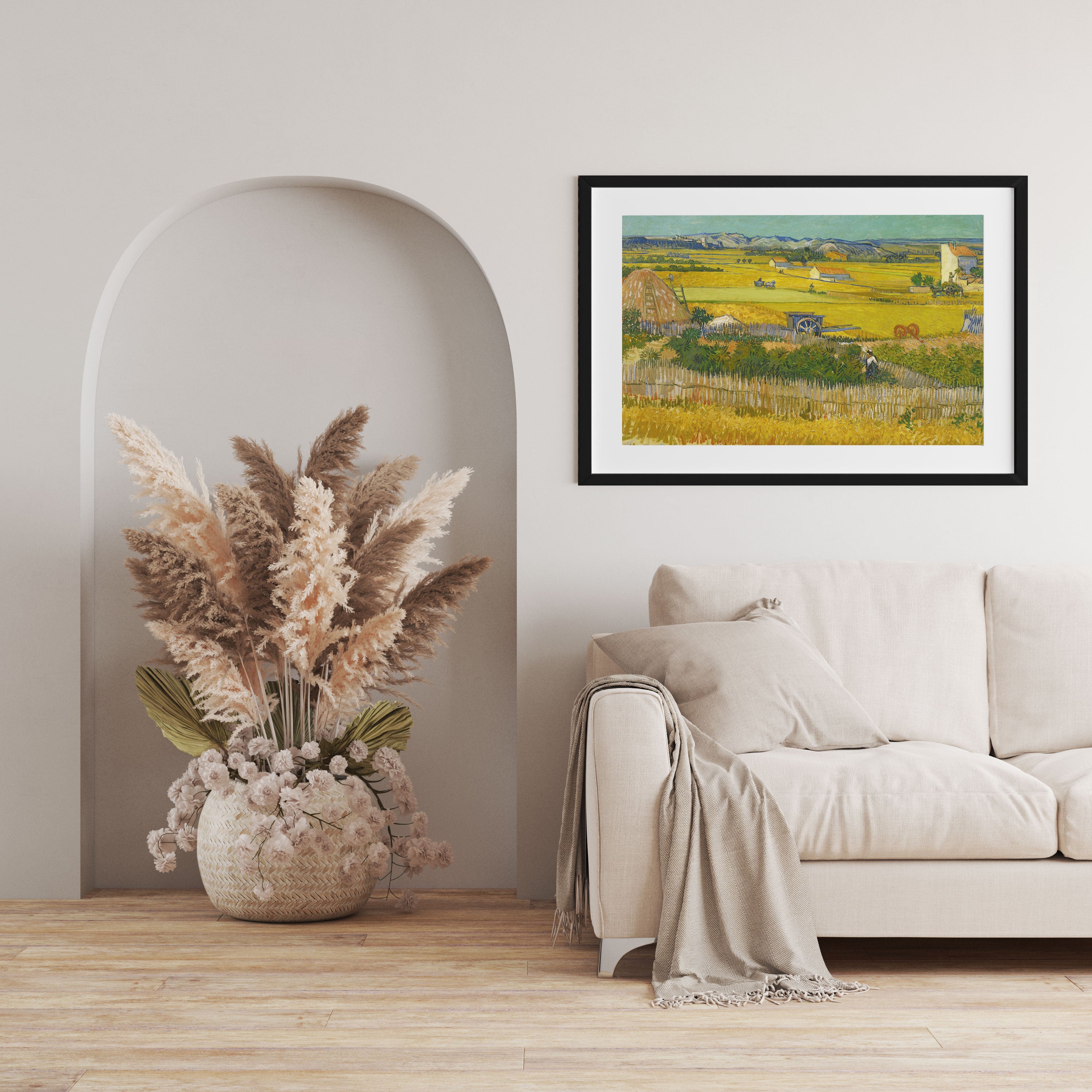 Vincent Van Gogh - Die Ernte , Gerahmtes Bild