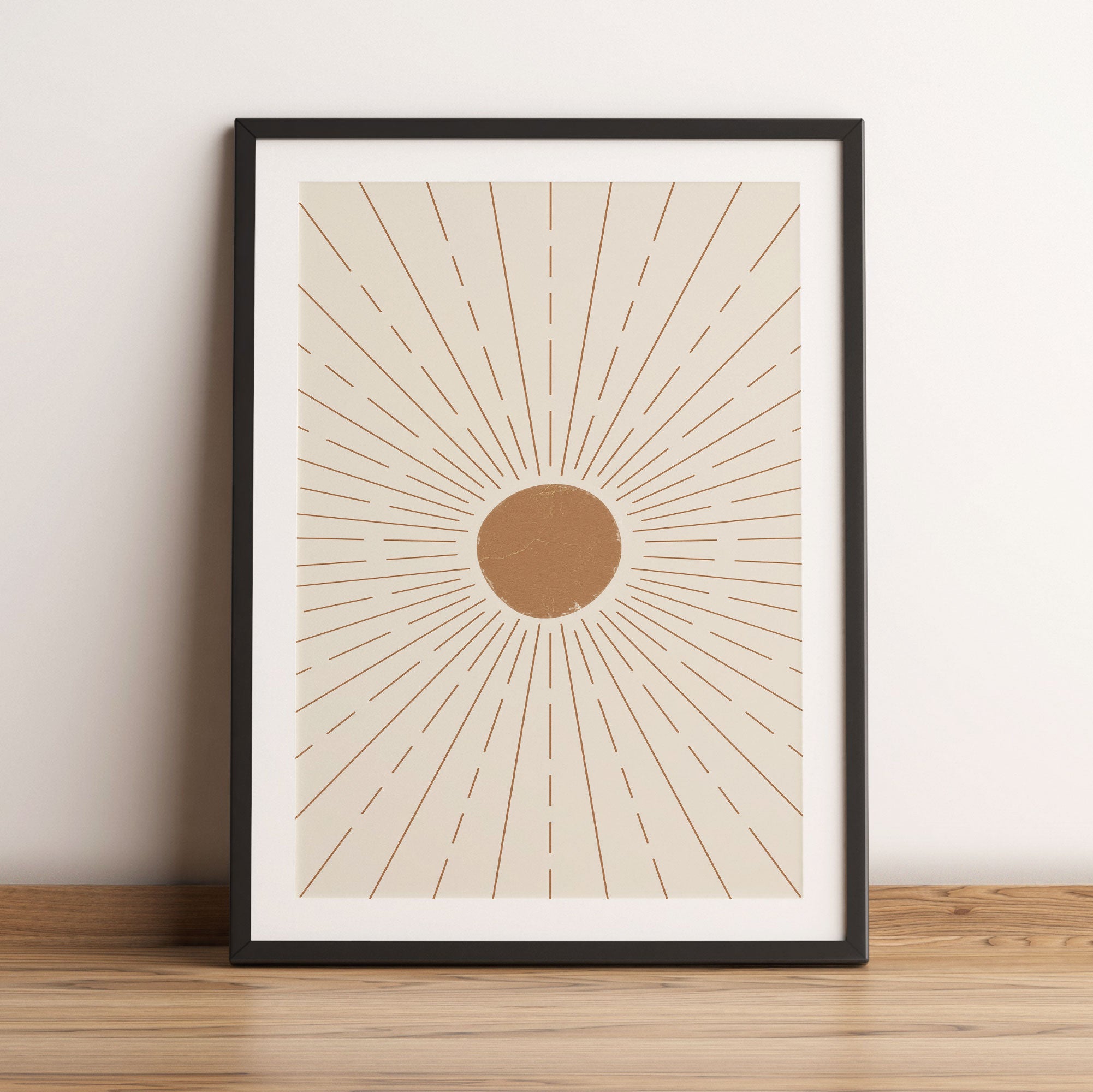 Modern Art Botanical - Sonne I, Gerahmtes Bild
