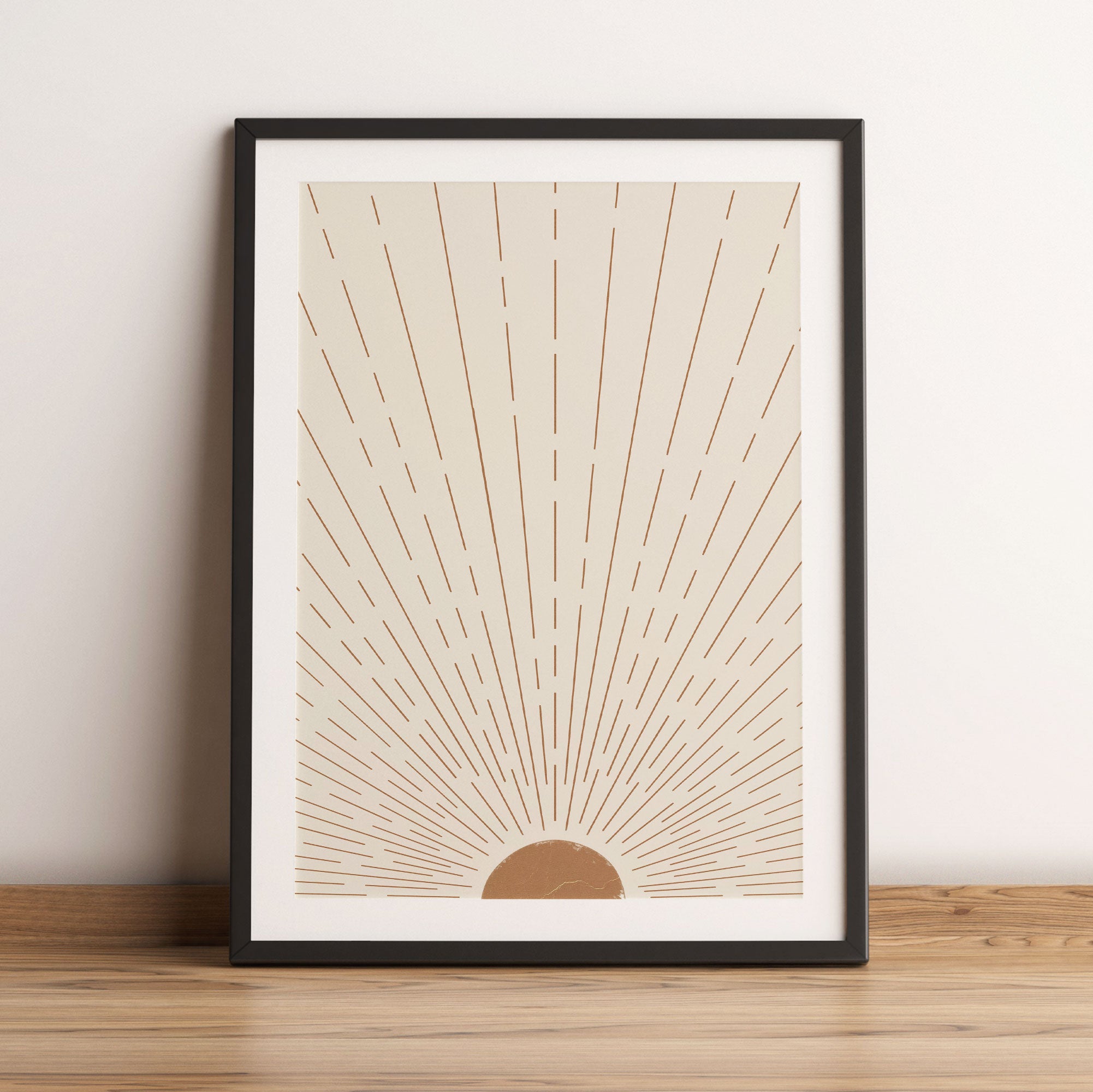 Modern Art Botanical - Sonne II, Gerahmtes Bild