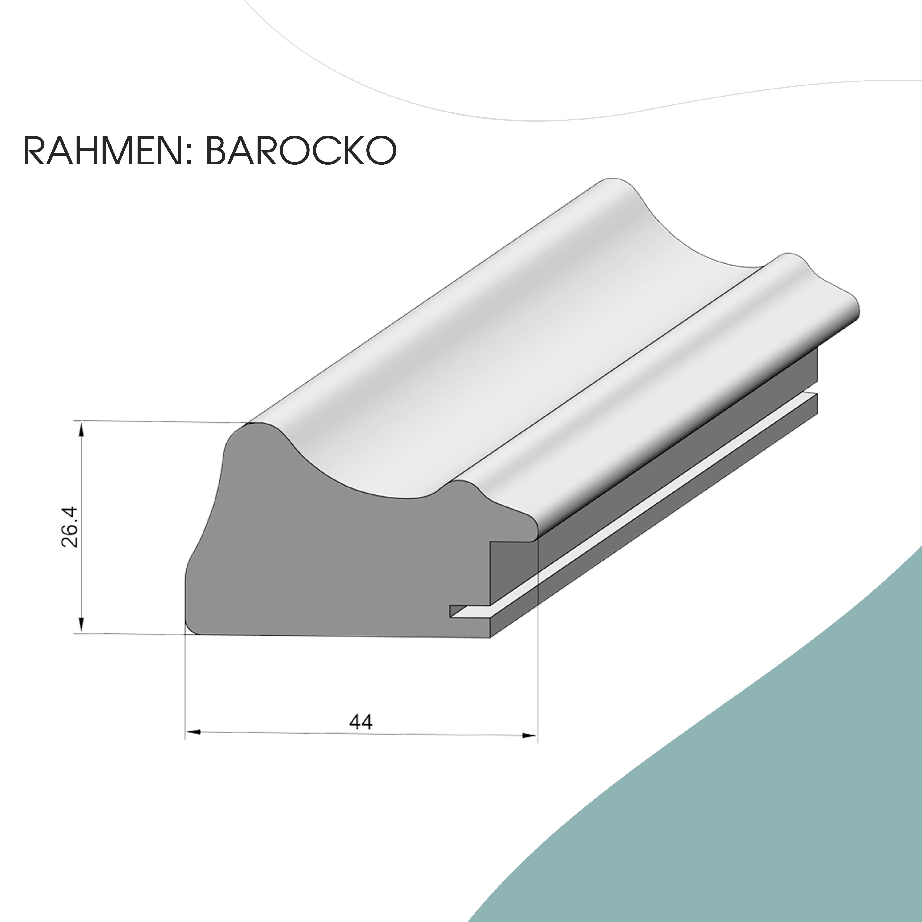 Spiegelrahmen Barocko Farbe: Kupfer | Wandspiegel in 11 Größen