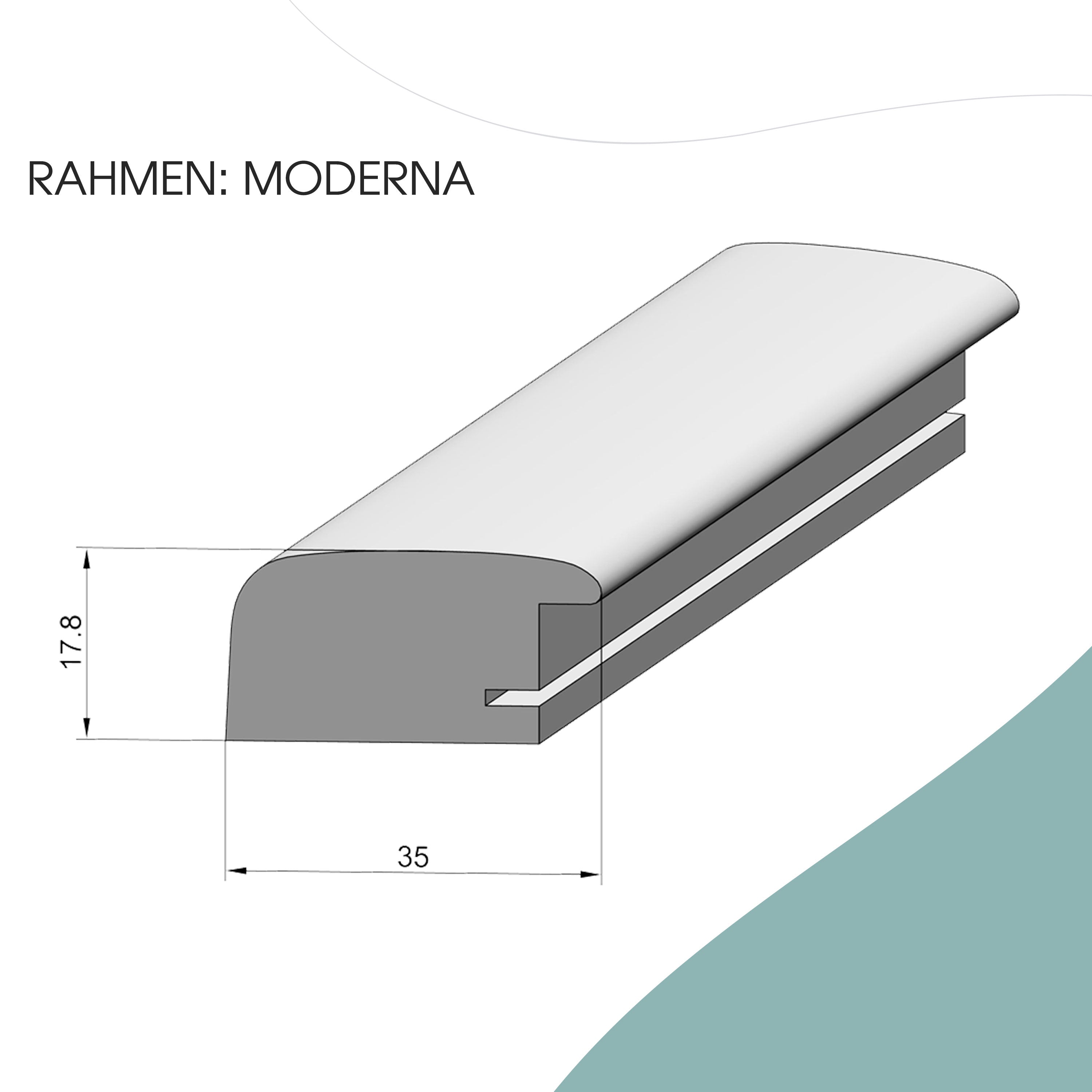 Spiegelrahmen Moderna Farbe: Rosegold | Wandspiegel in 11 Größen