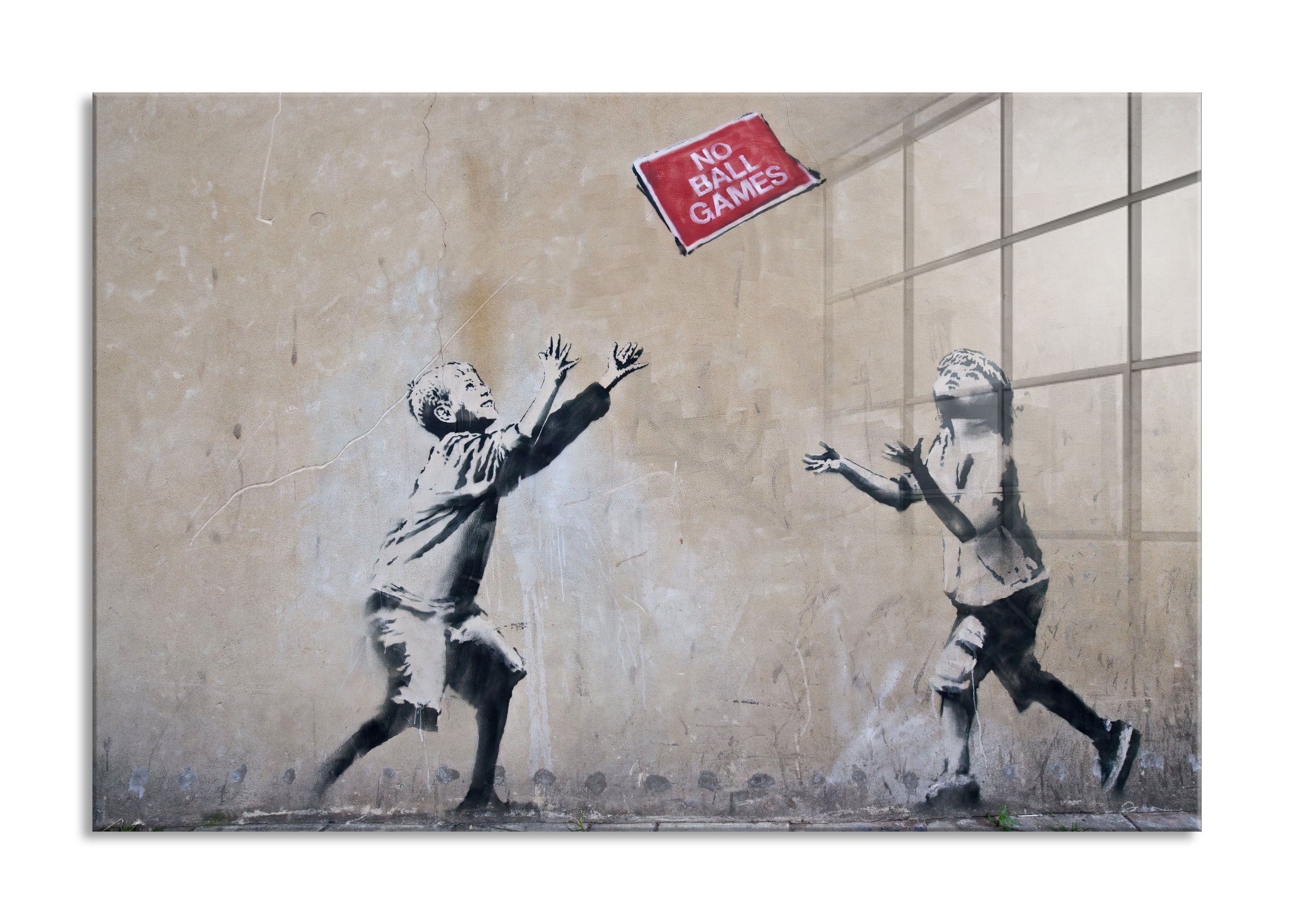 Banksy - No Balls Game , Glasbild