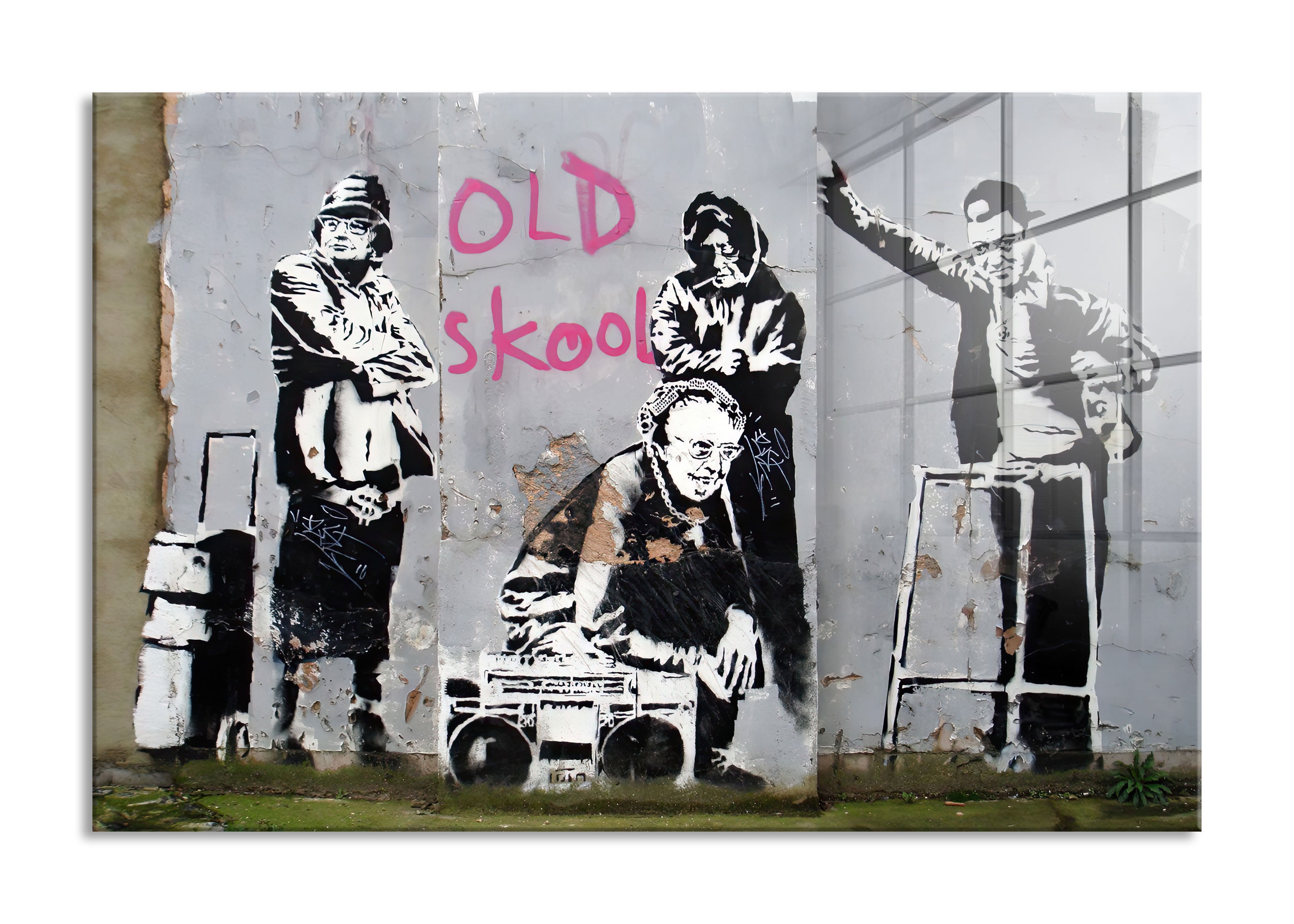 Banksy - Old Skool, Glasbild