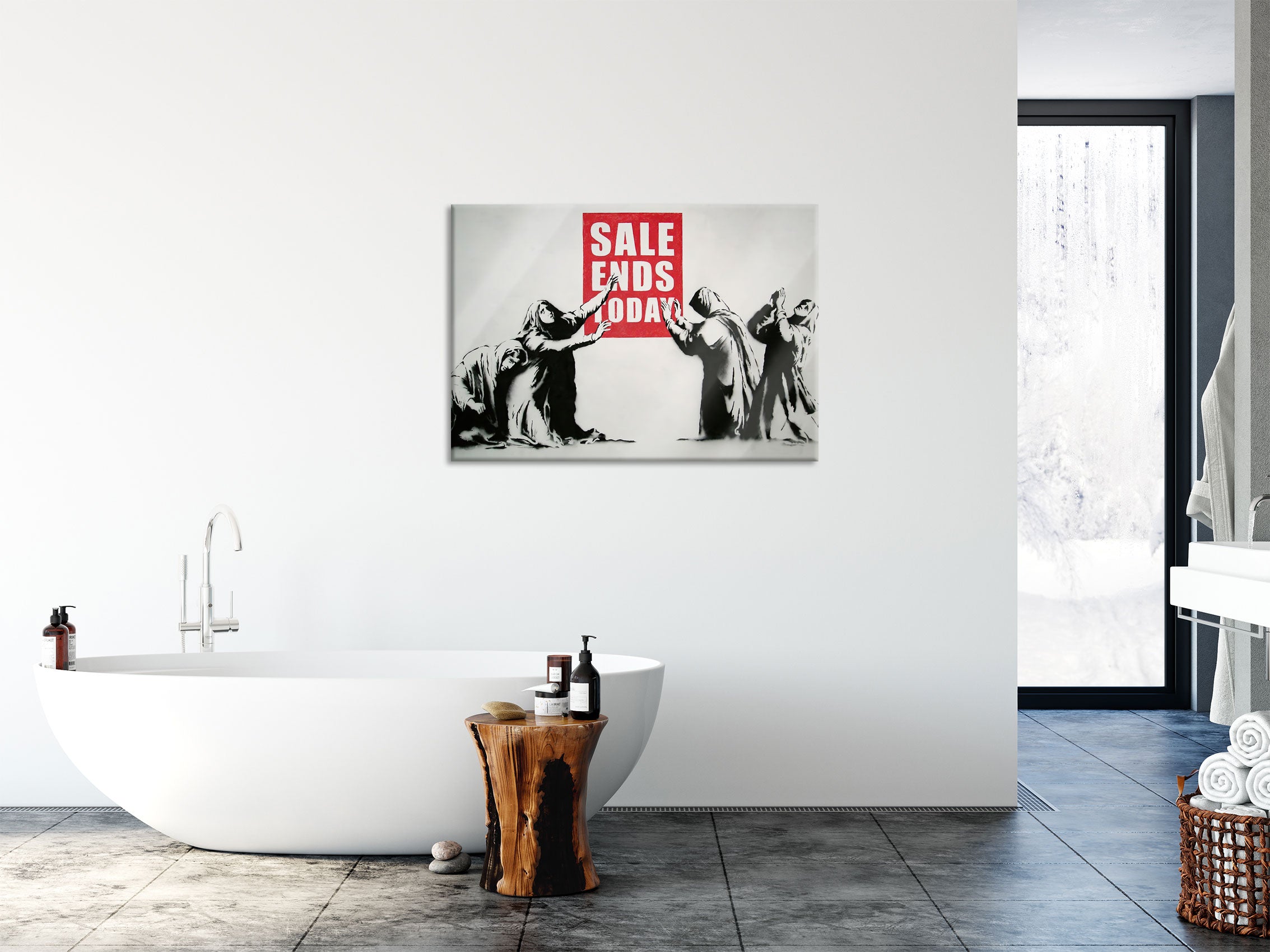 Banksy - Sale Ends Today, Glasbild