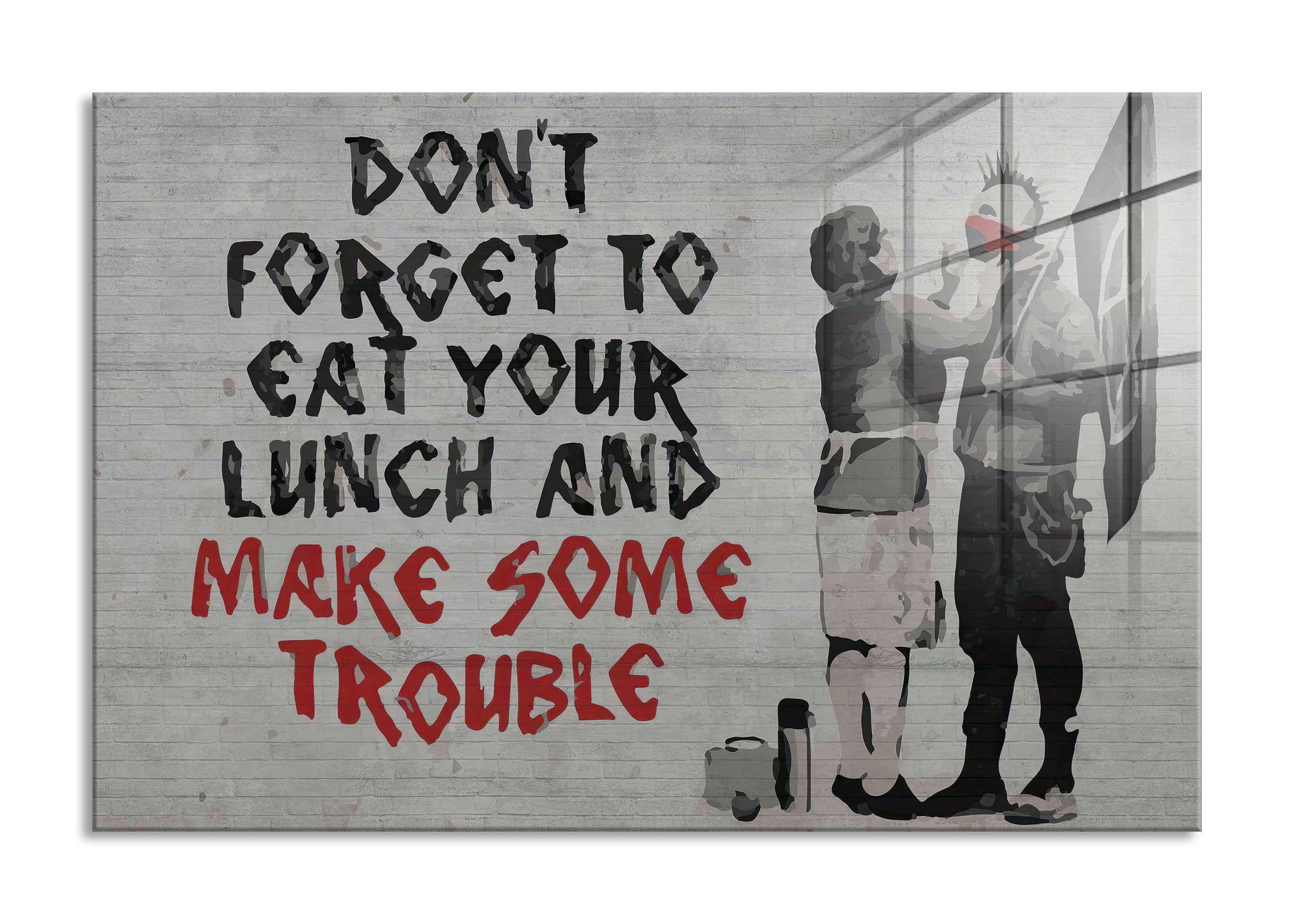 Banksy - Make some Trouble 2.0, Glasbild