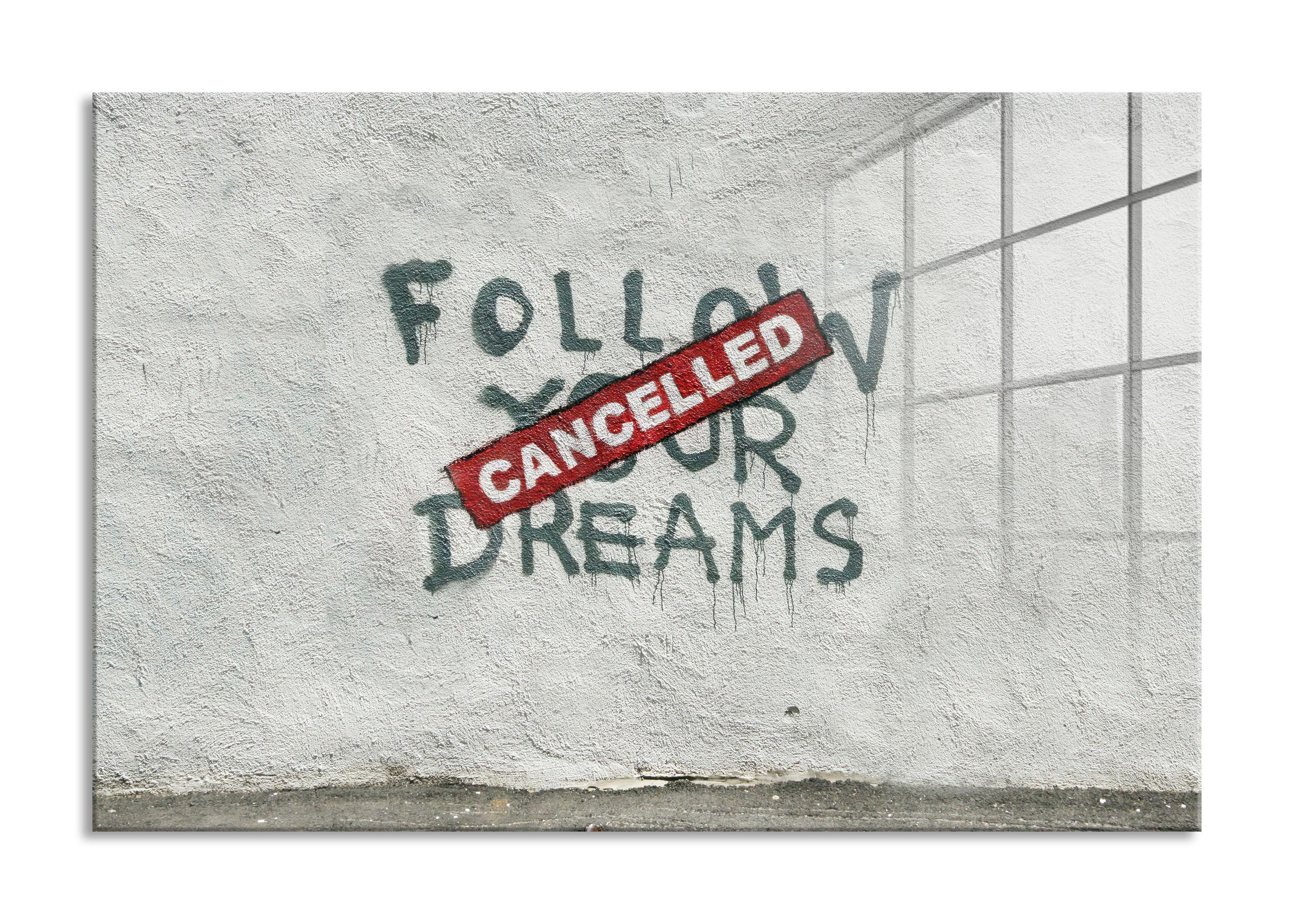 Banksy - Follow your Dreams 2.0, Glasbild