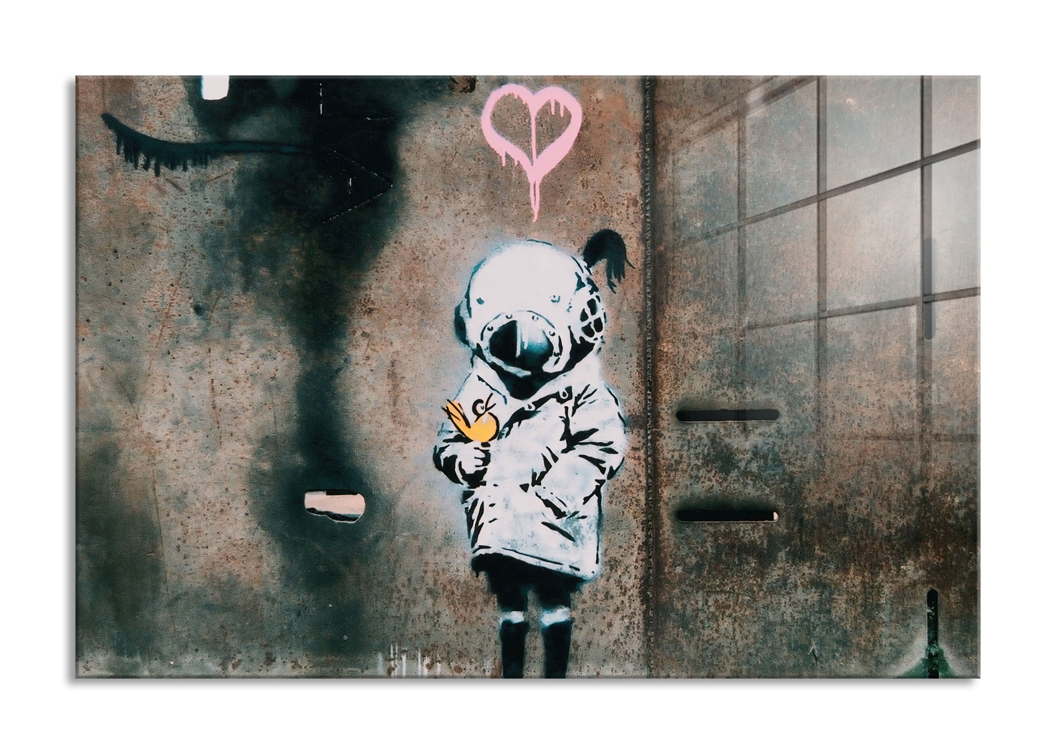 Banksy - Girl in Space, Glasbild