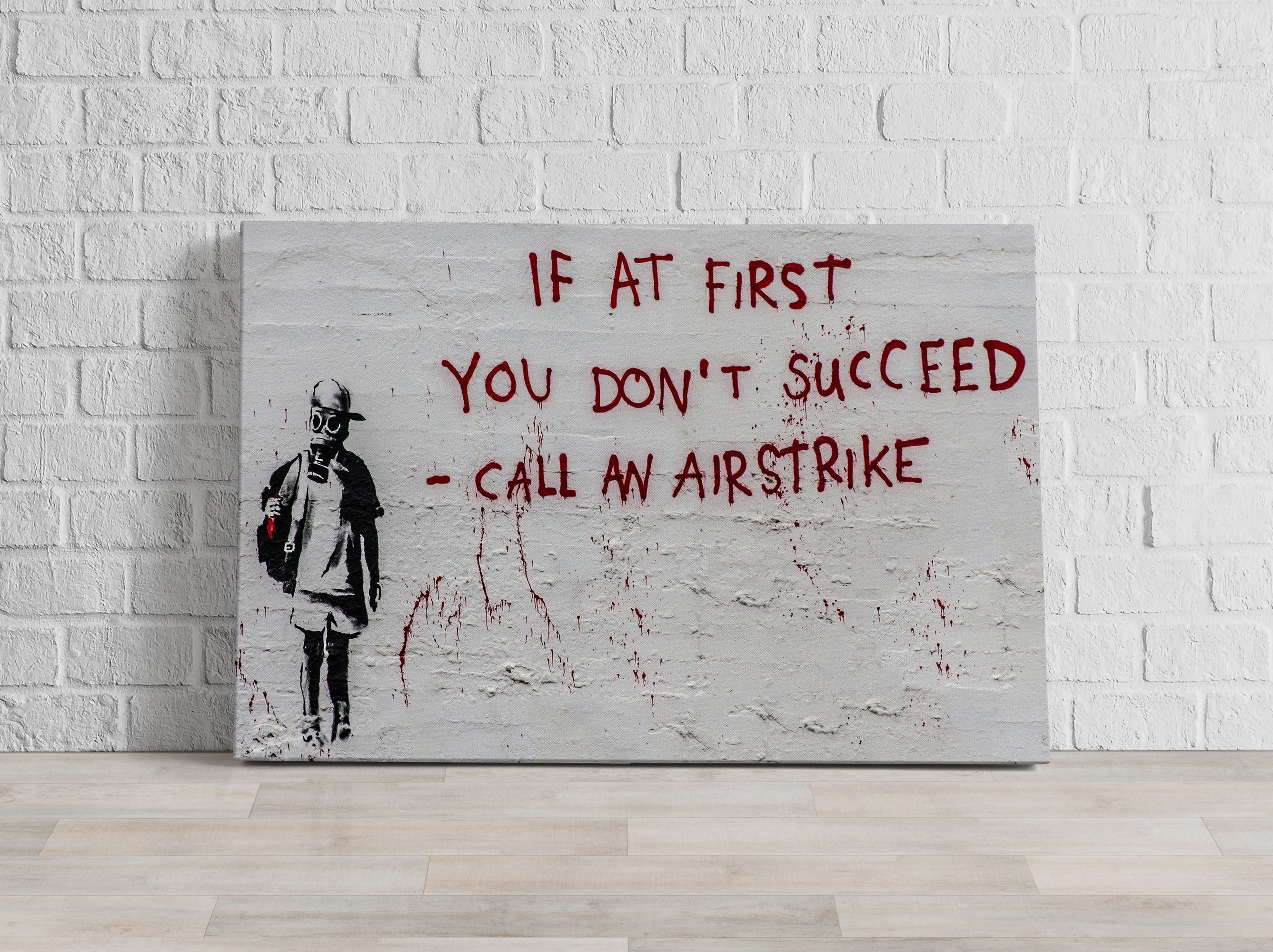 Banksy - Call an Airstrike, Leinwandbild