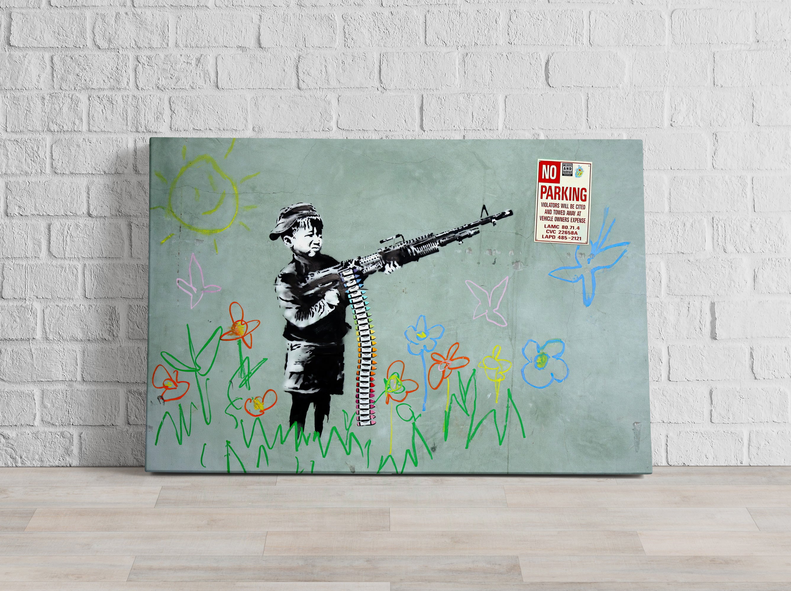 Banksy - No Parking, Leinwandbild