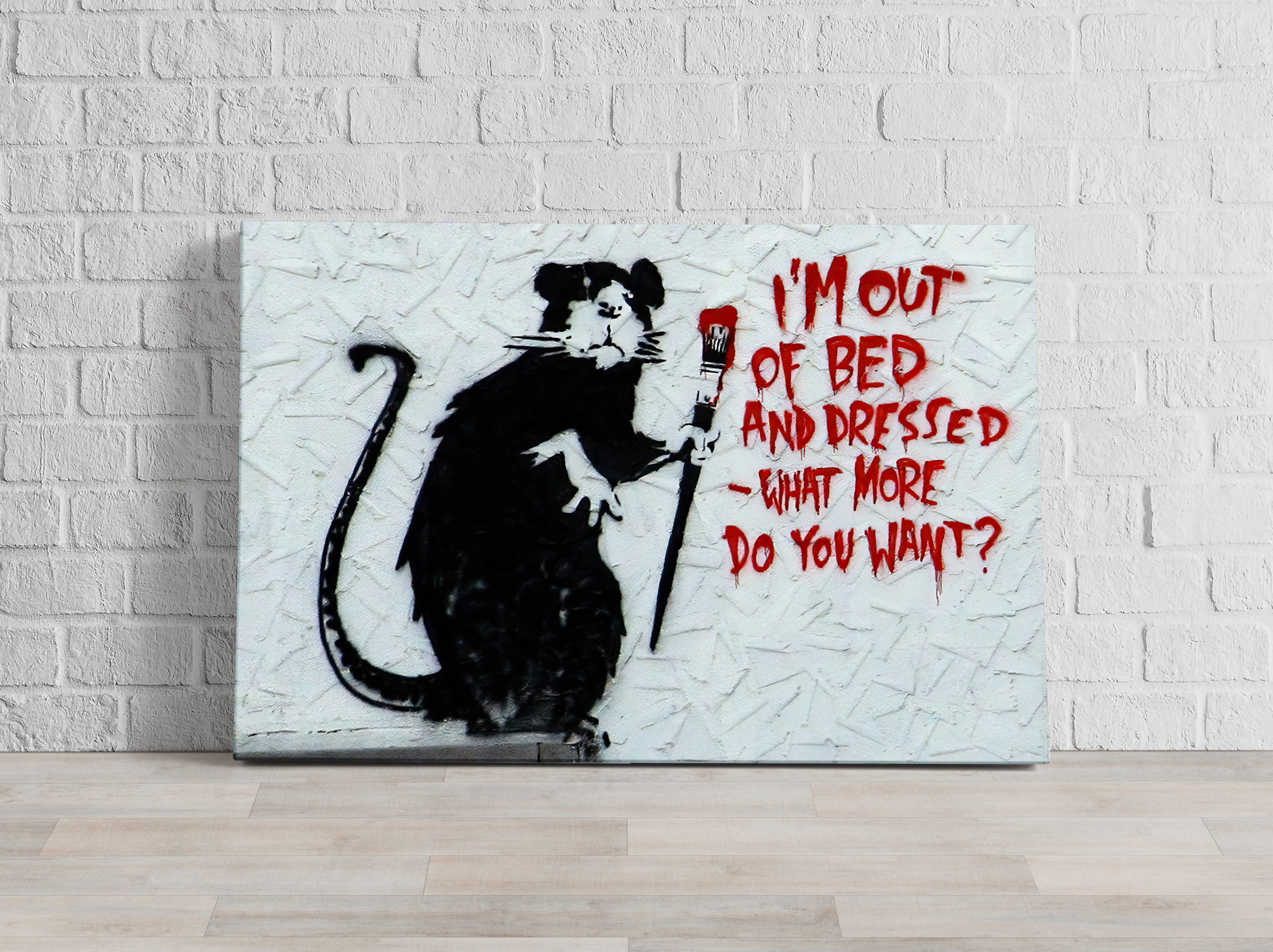 Banksy - Do you want Ratte, Leinwandbild