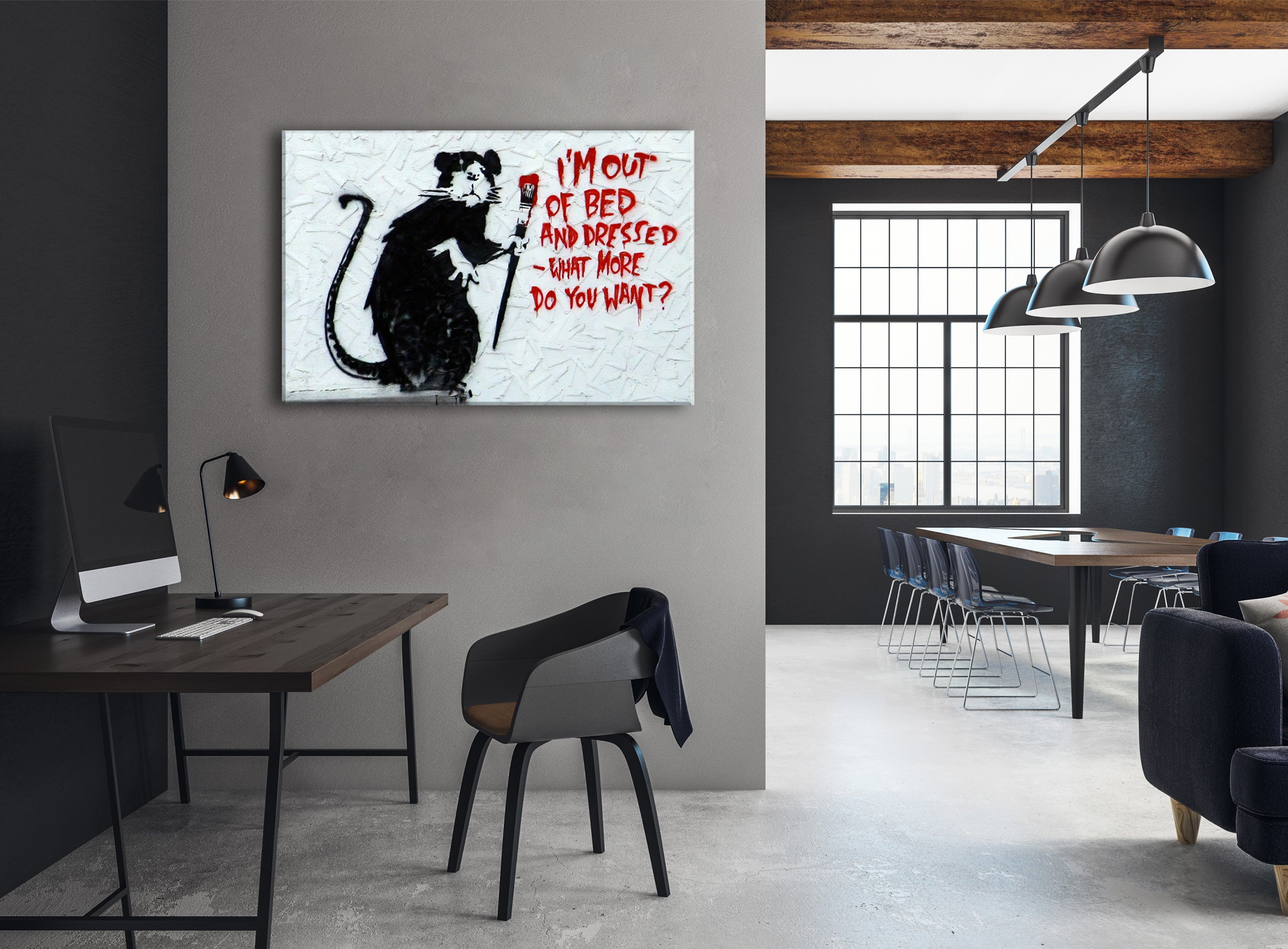 Banksy - Do you want Ratte, Leinwandbild