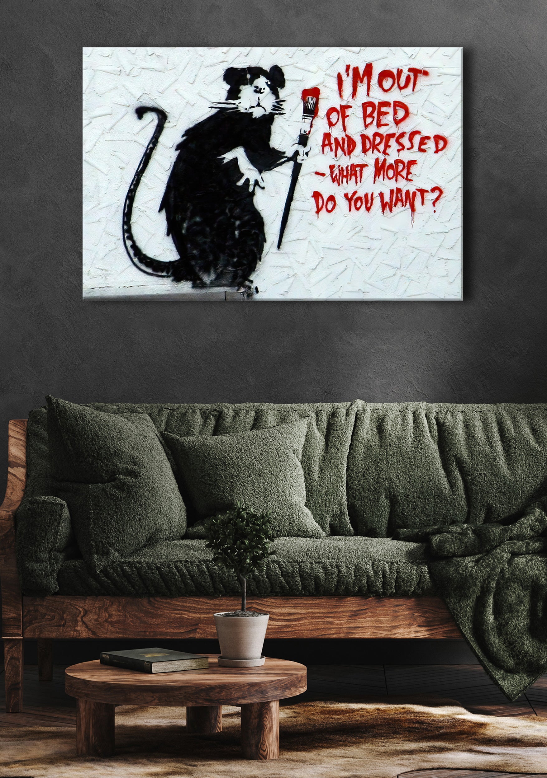 Banksy - Do you want Ratte, Leinwandbild