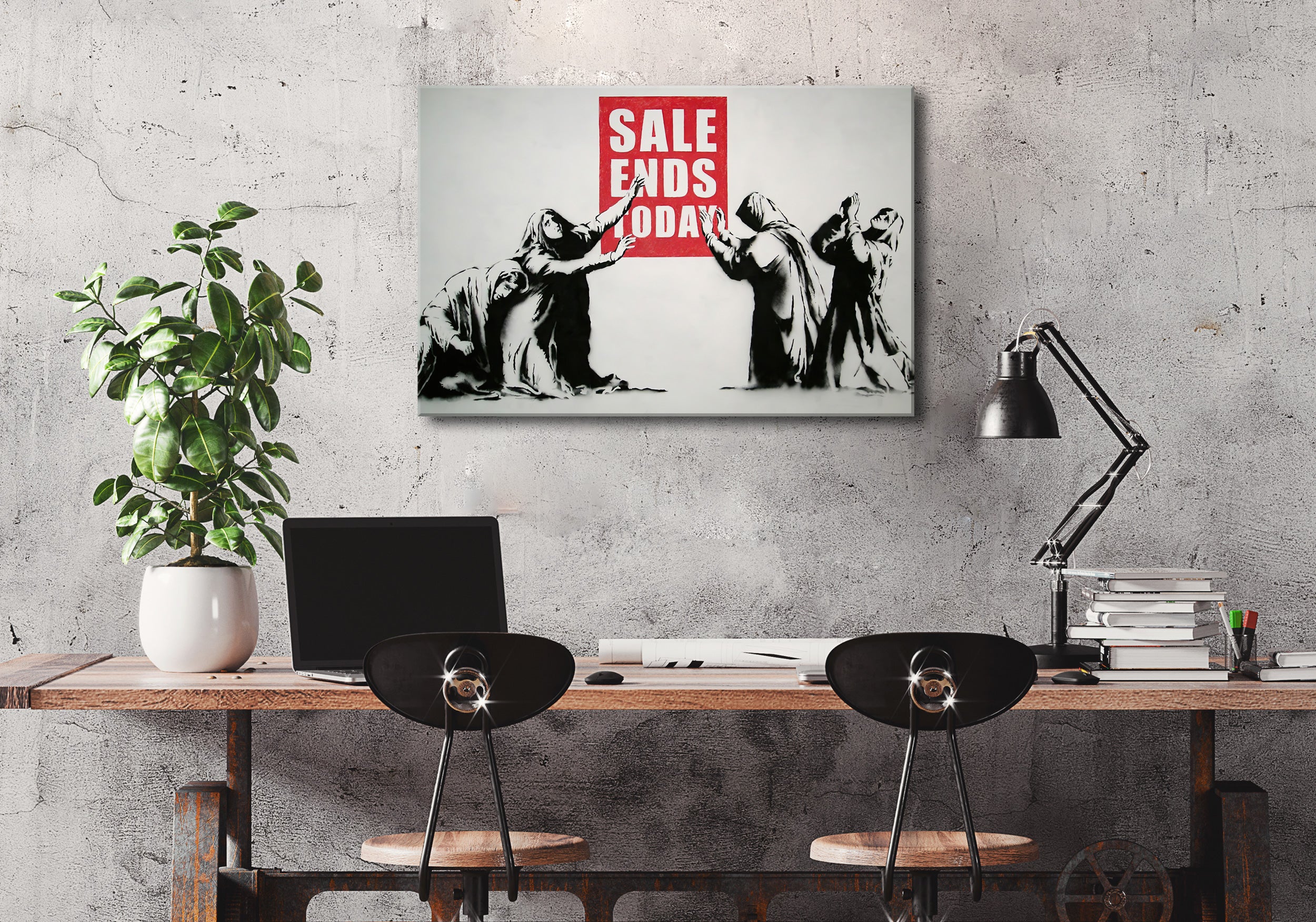 Banksy - Sale Ends Today, Leinwandbild