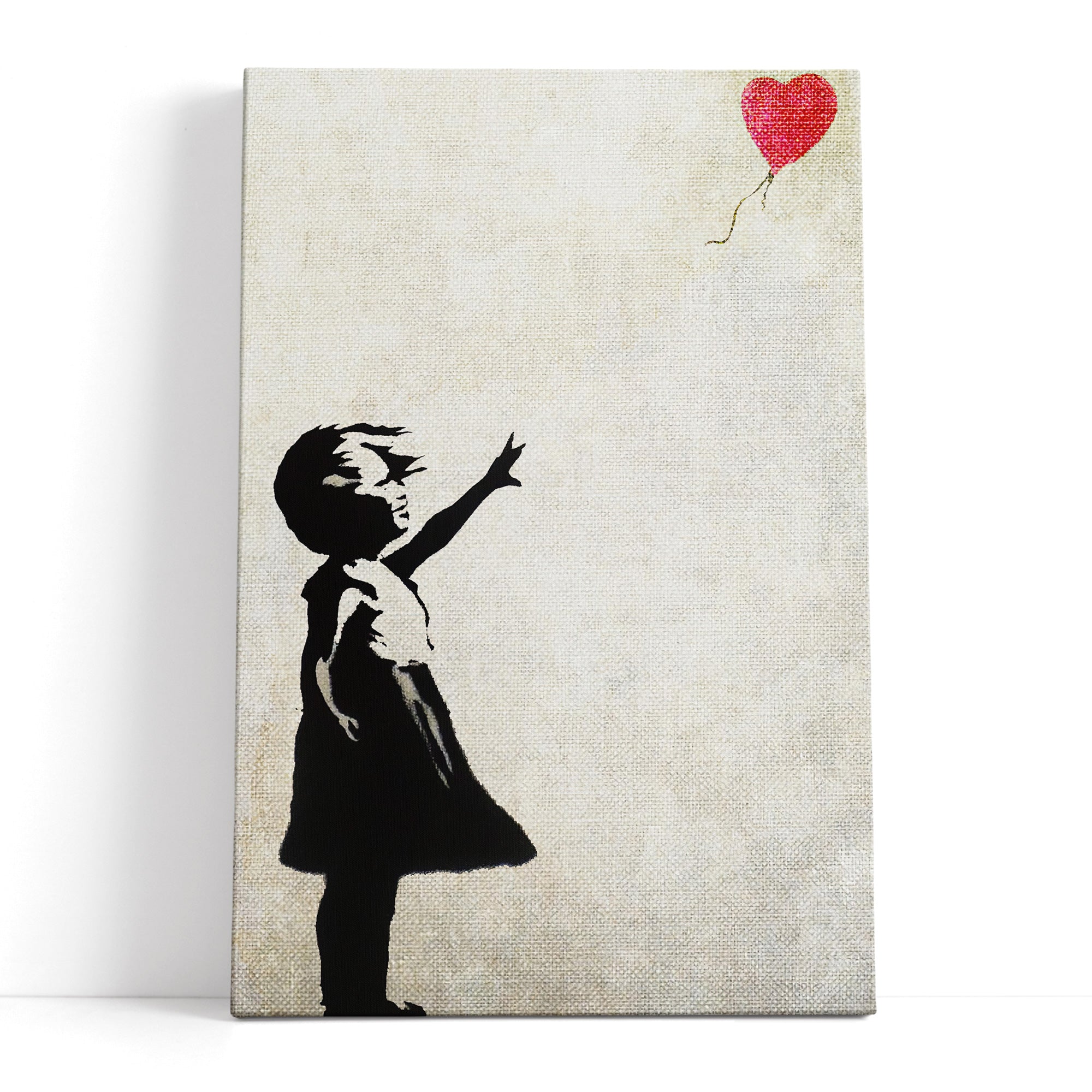 Banksy - Kind mit rotem Ballon , Leinwandbild