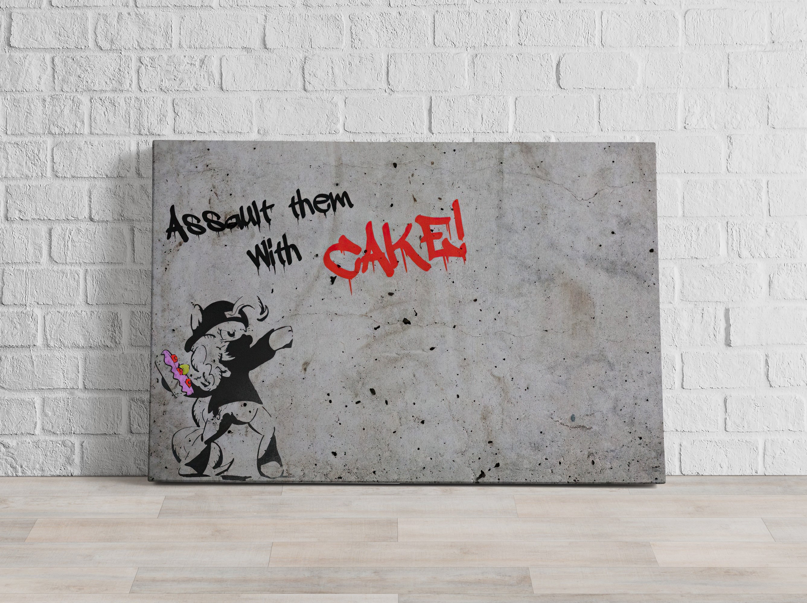 Banksy - Cake , Leinwandbild