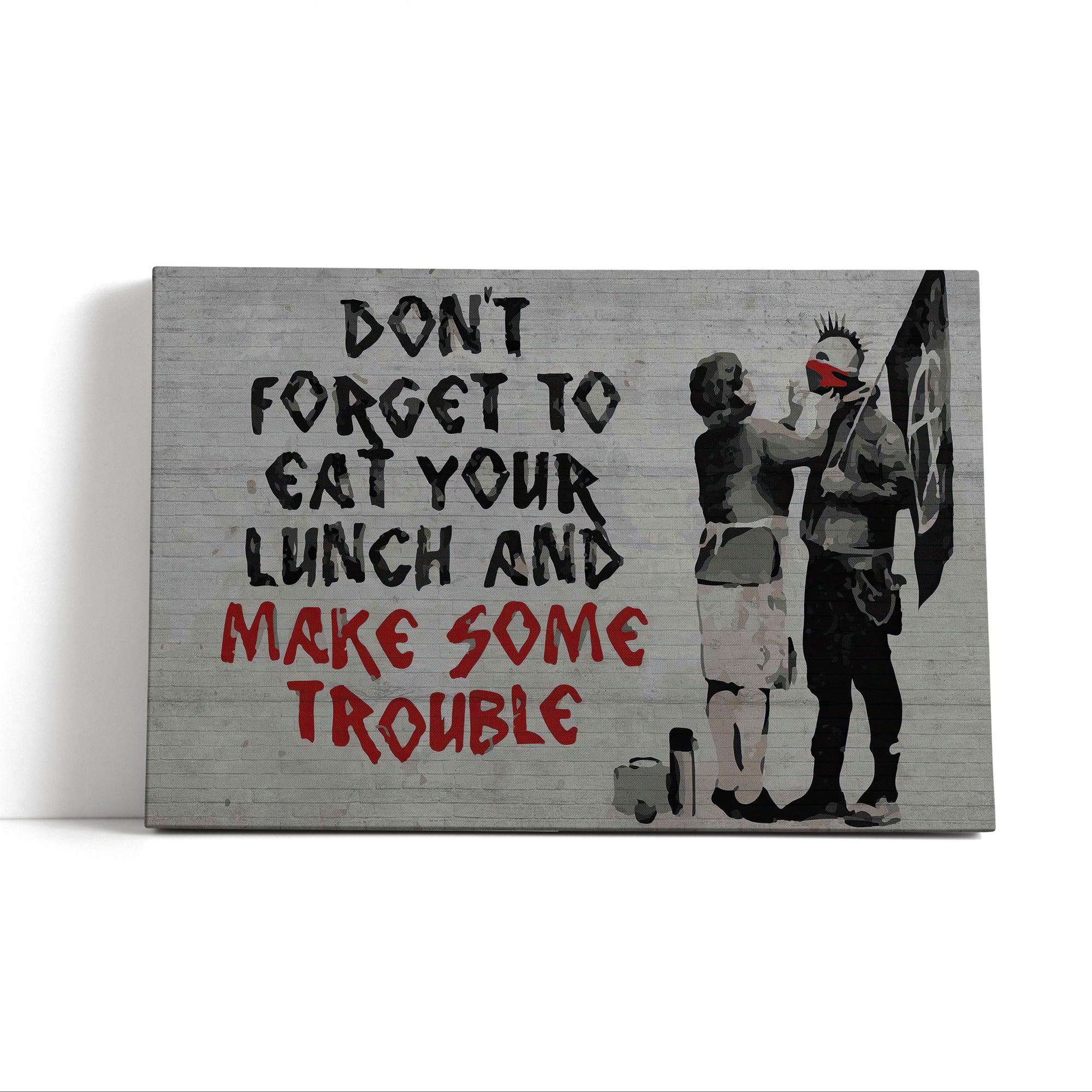 Banksy - Make some Trouble 2.0, Leinwandbild