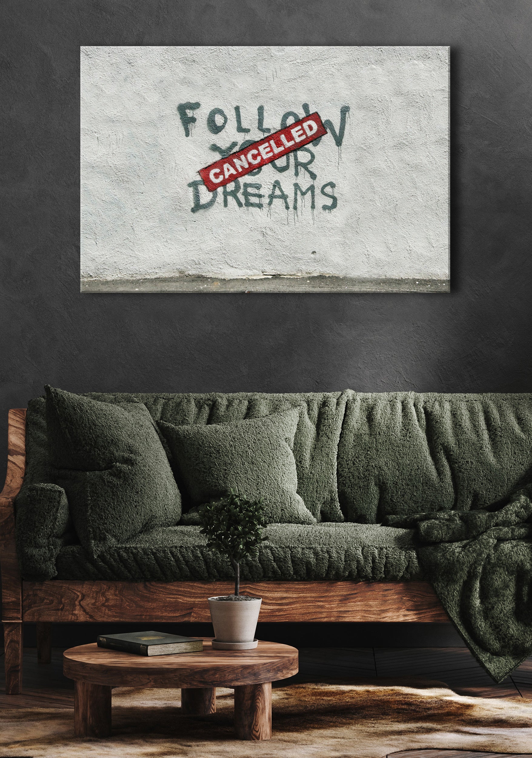 Banksy - Follow your Dreams 2.0, Leinwandbild