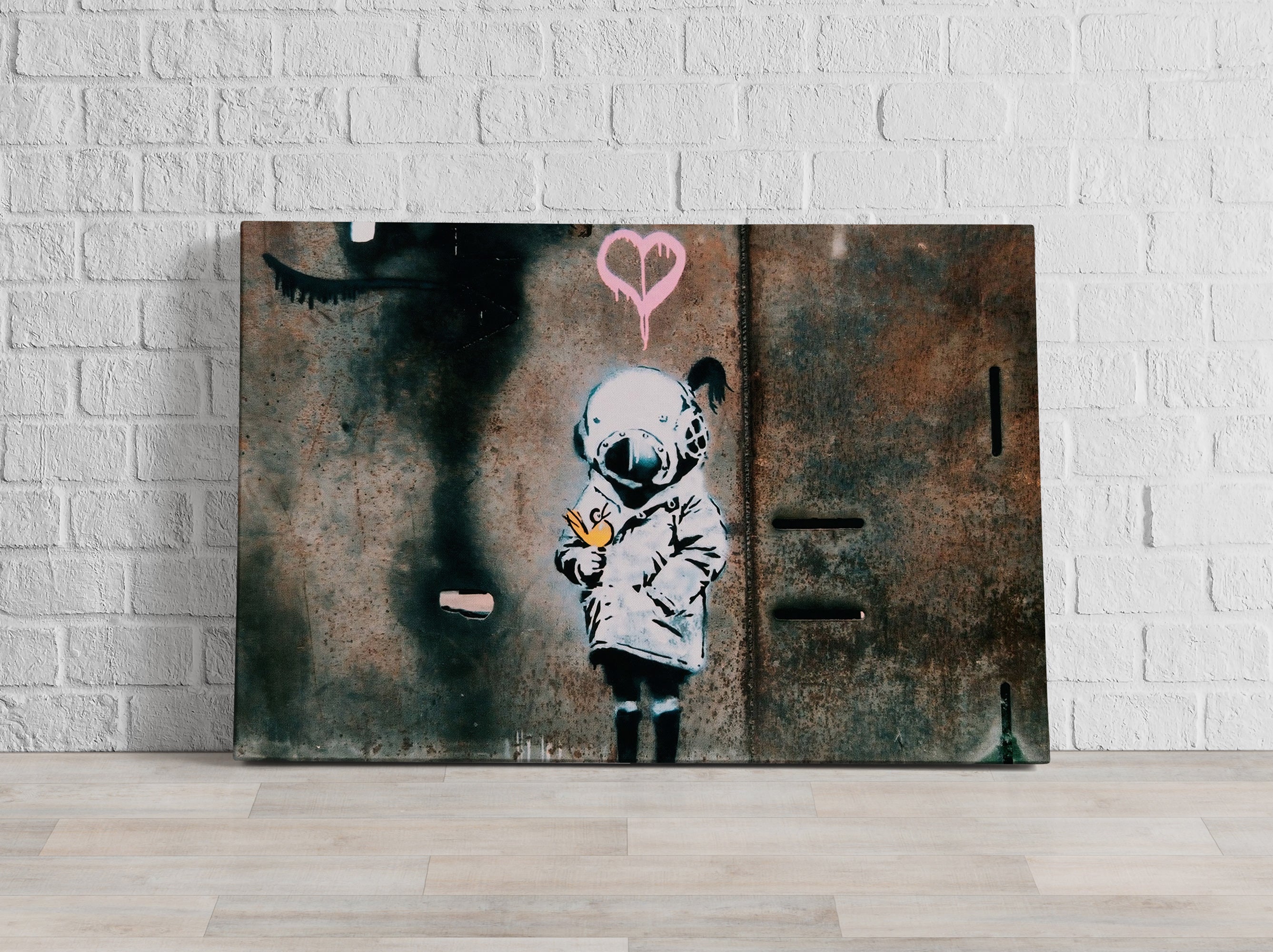 Banksy - Girl in Space, Leinwandbild