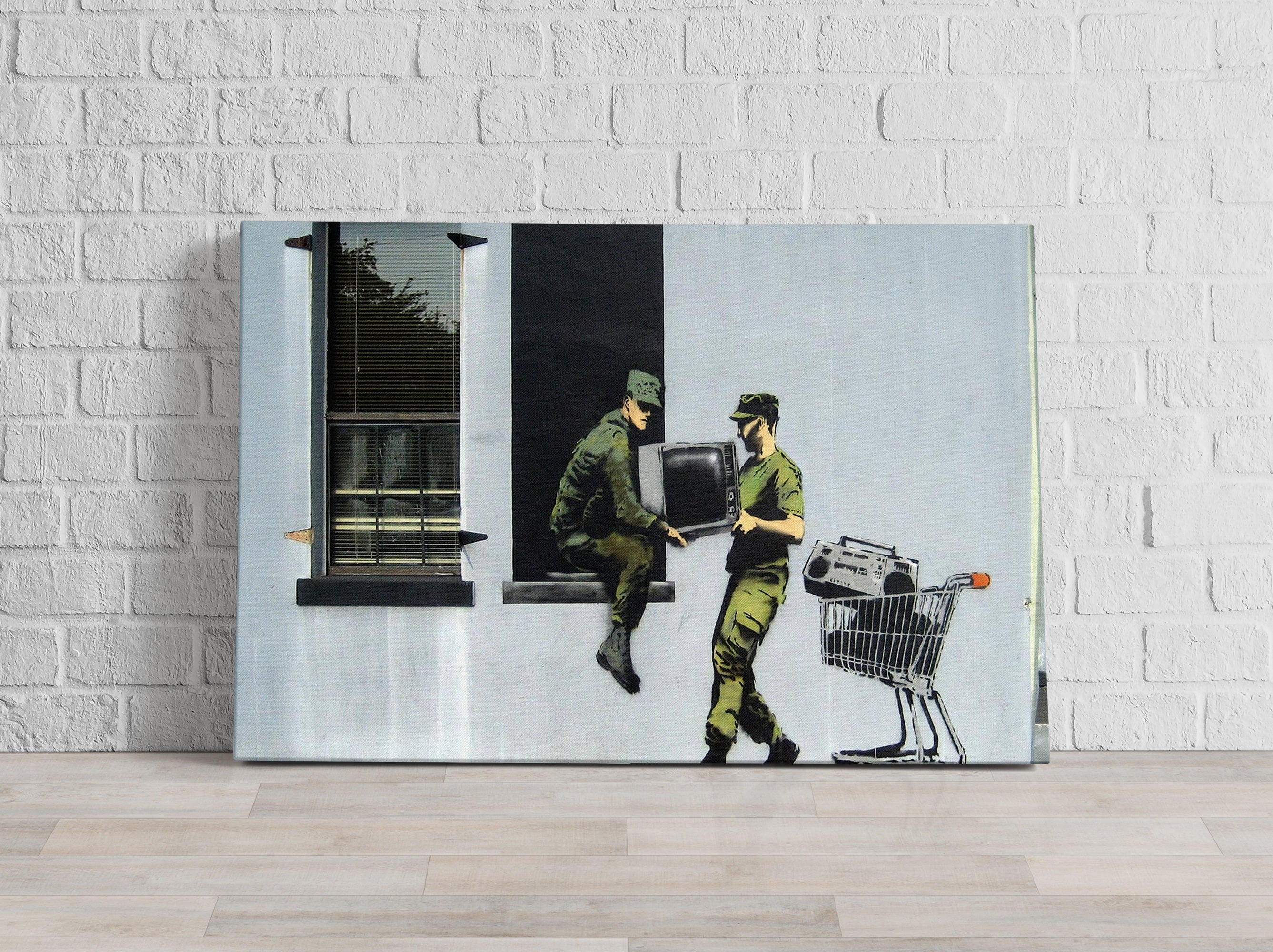 Banksy - Looting Soldiers, Leinwandbild