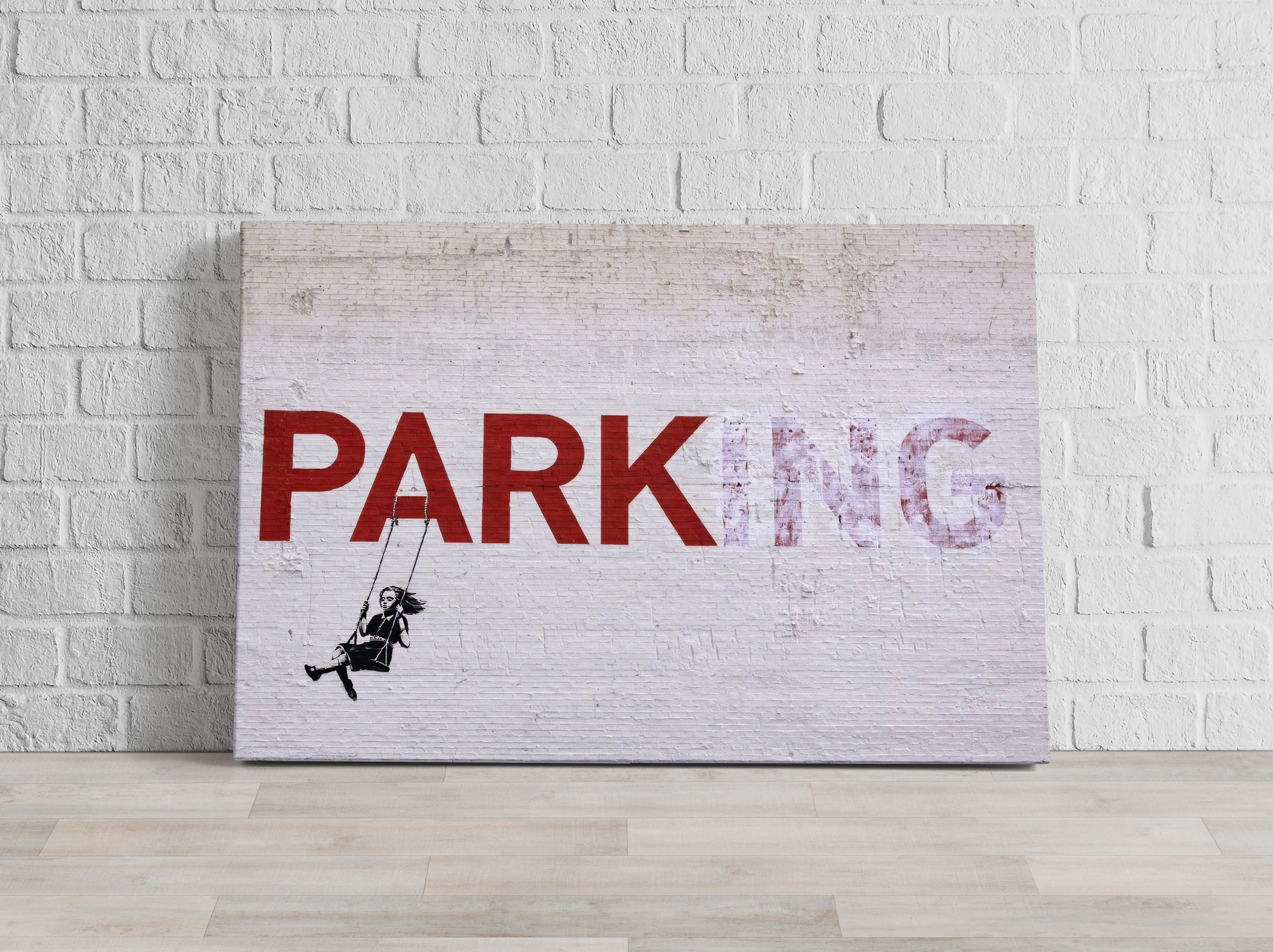 Banksy - Parking, Leinwandbild