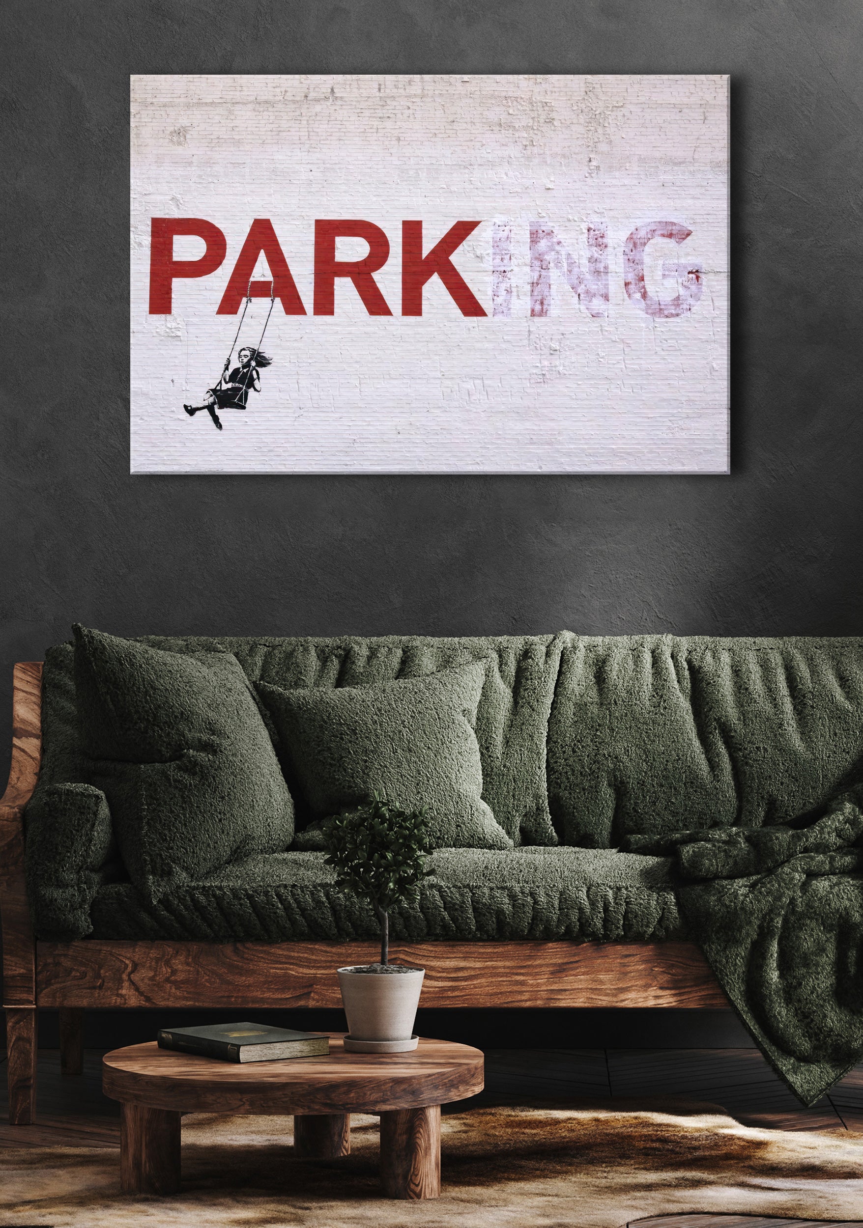 Banksy - Parking, Leinwandbild