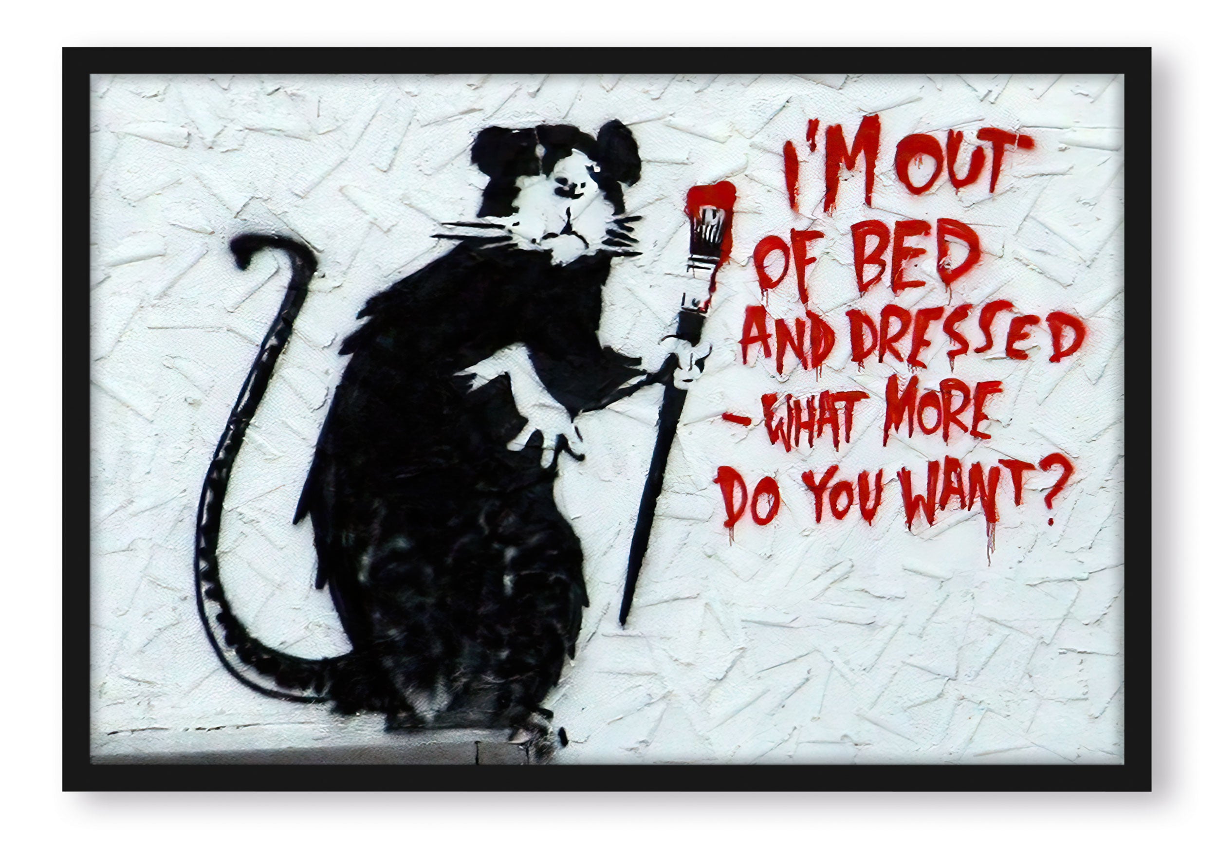 Banksy - Do you want Ratte, Poster im Rahmen