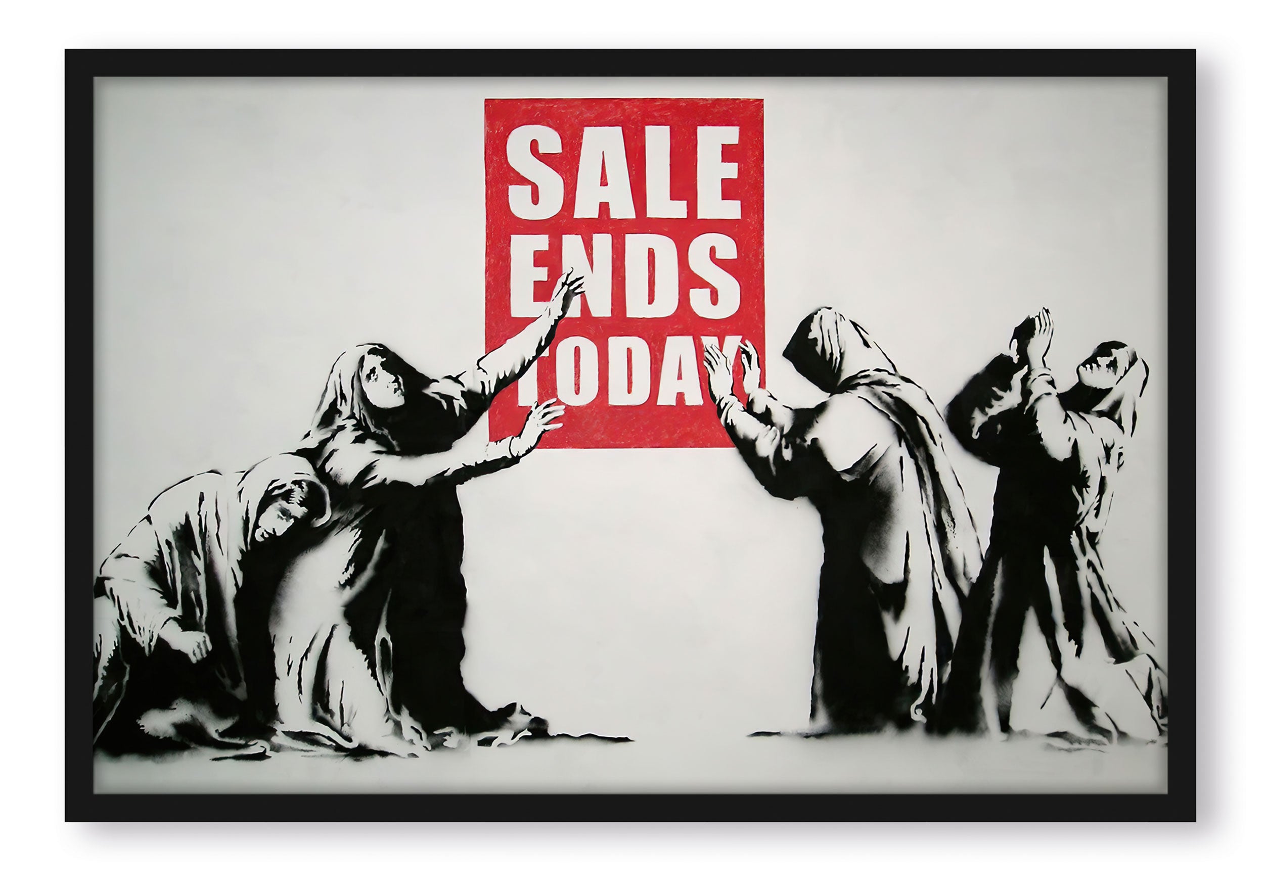 Banksy - Sale Ends Today, Poster im Rahmen