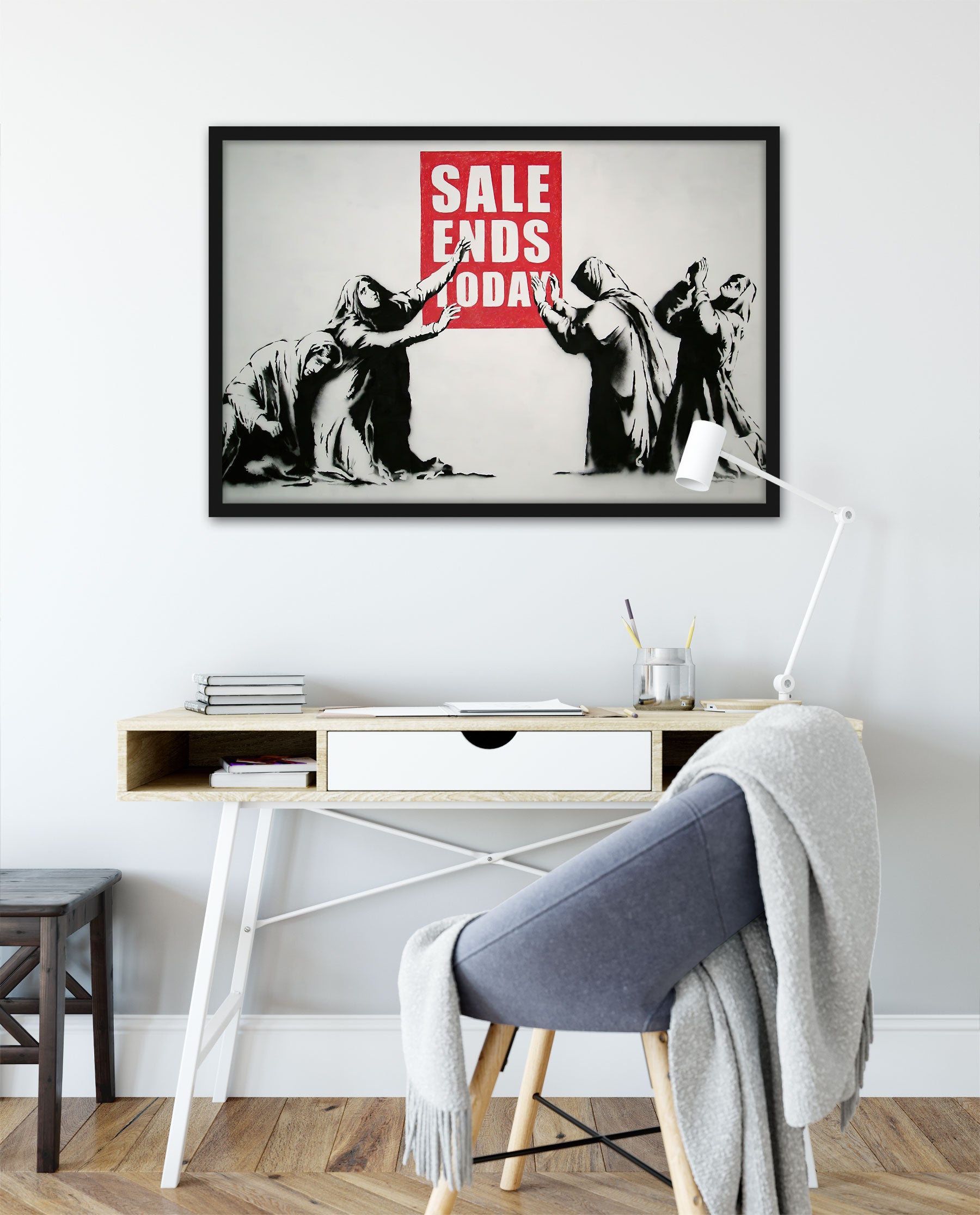 Banksy - Sale Ends Today, Poster im Rahmen