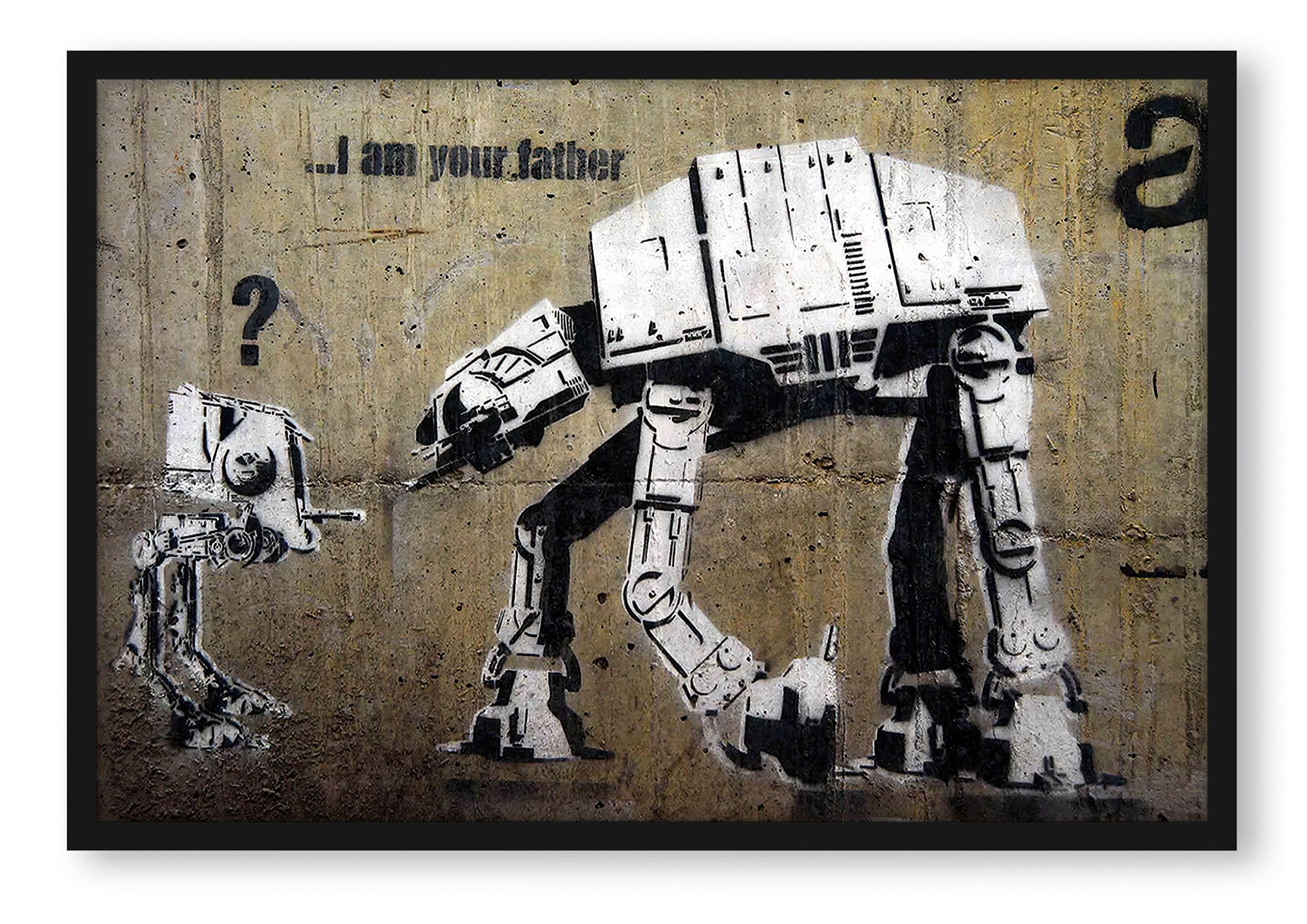 Banksy - I am your Father ?, Poster im Rahmen