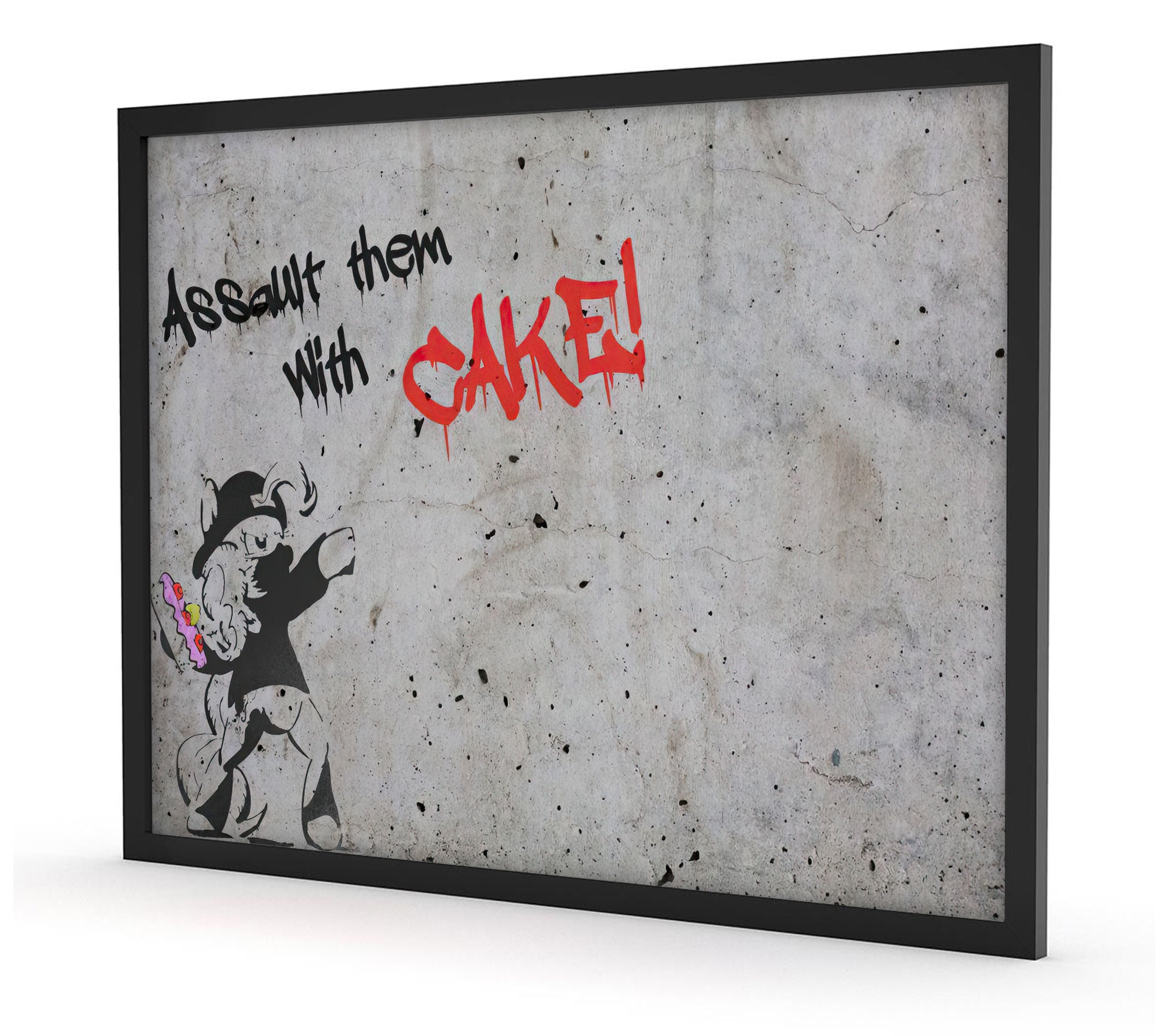 Banksy - Cake , Poster im Rahmen