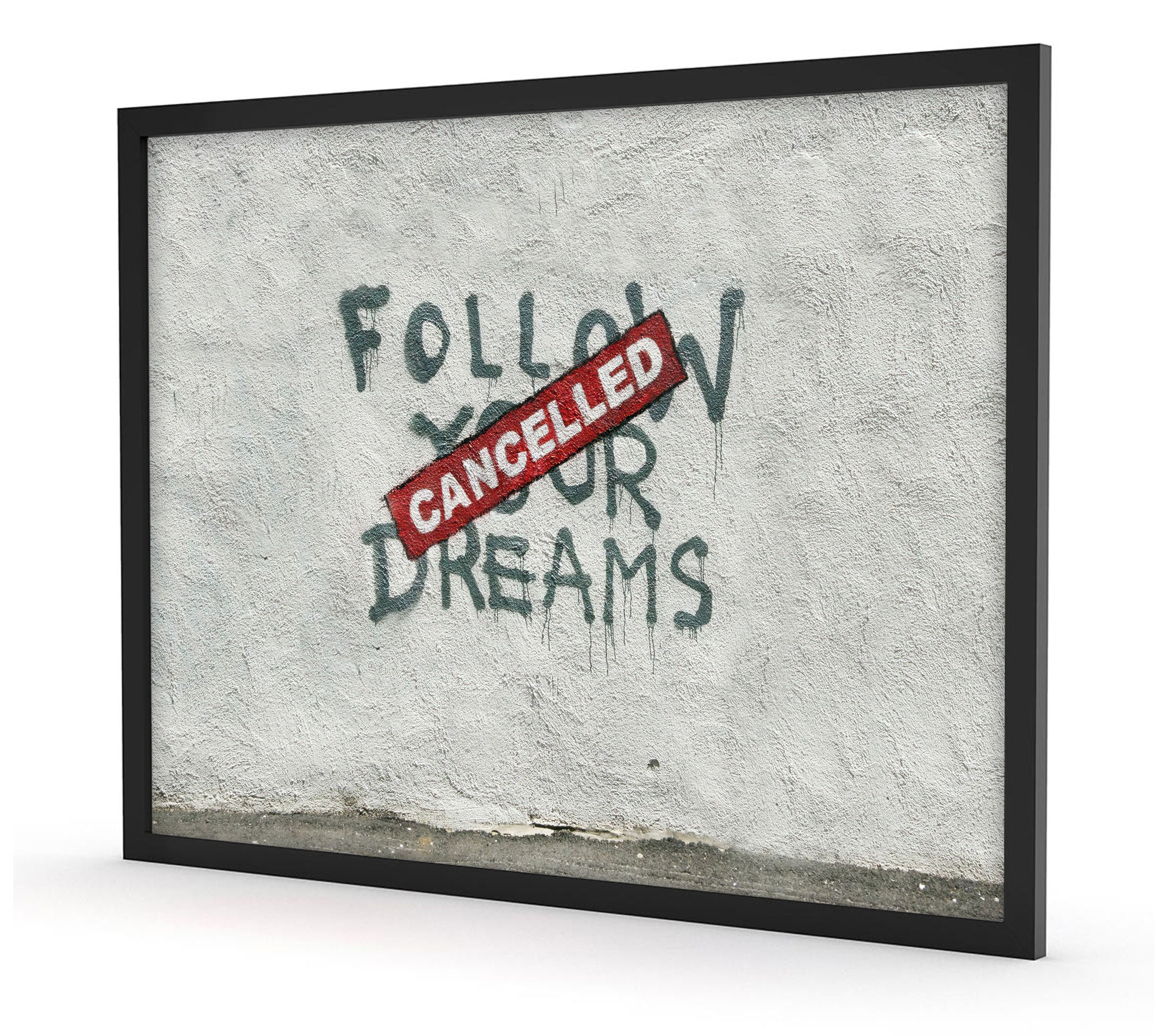 Banksy - Follow your Dreams 2.0, Poster im Rahmen