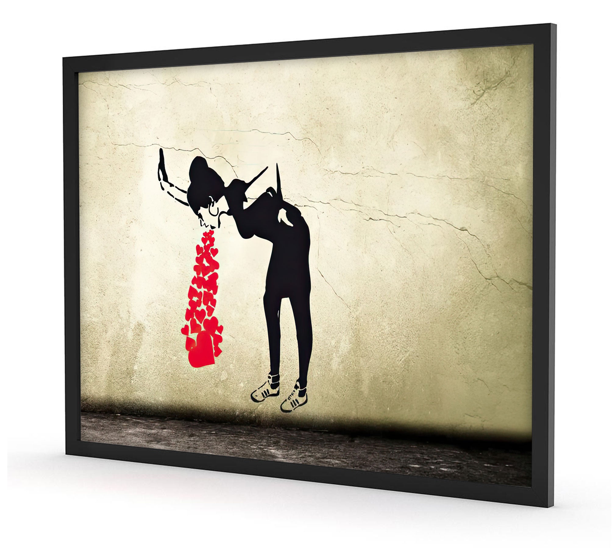 Banksy - Lovesick, Poster im Rahmen