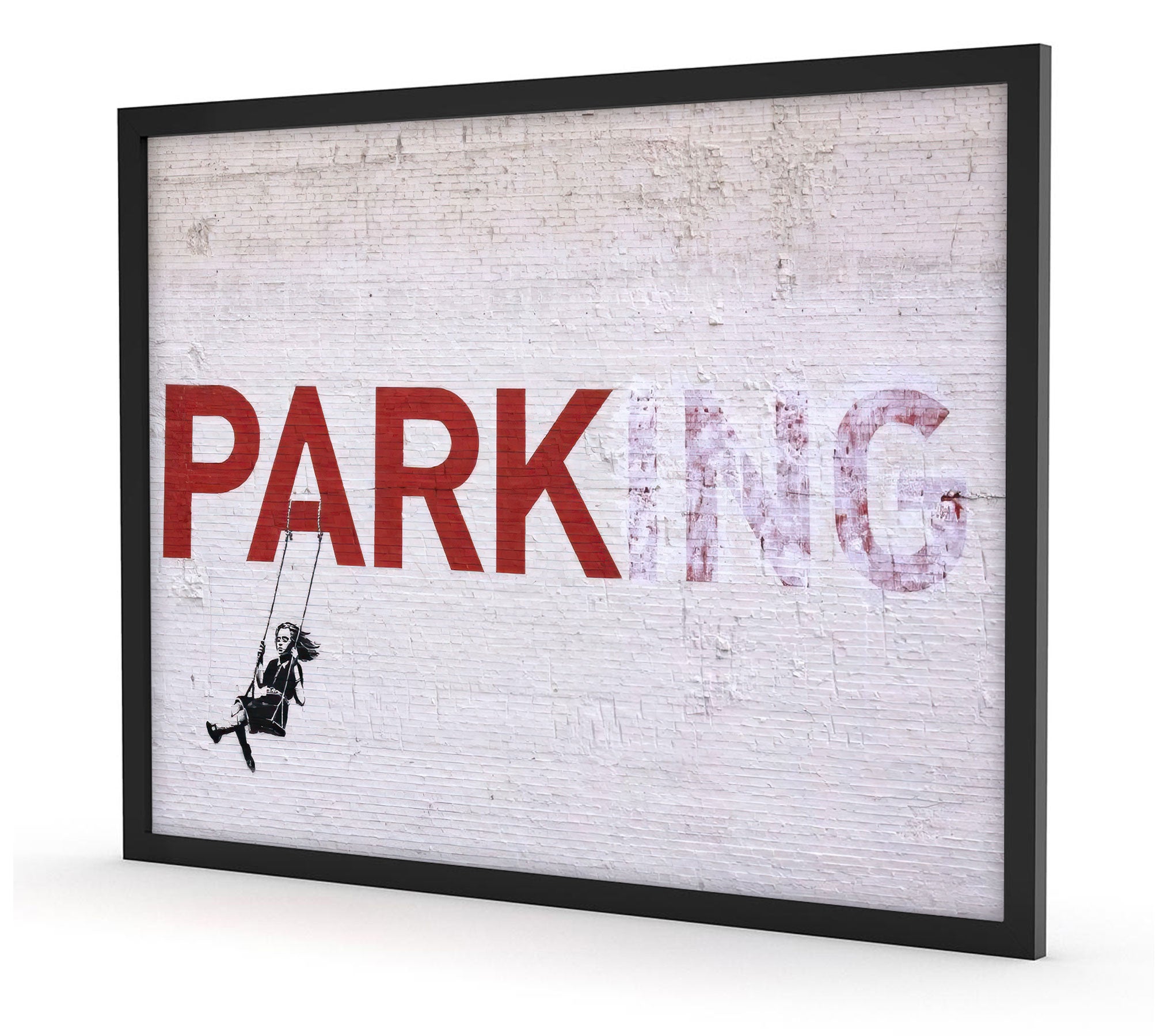 Banksy - Parking, Poster im Rahmen