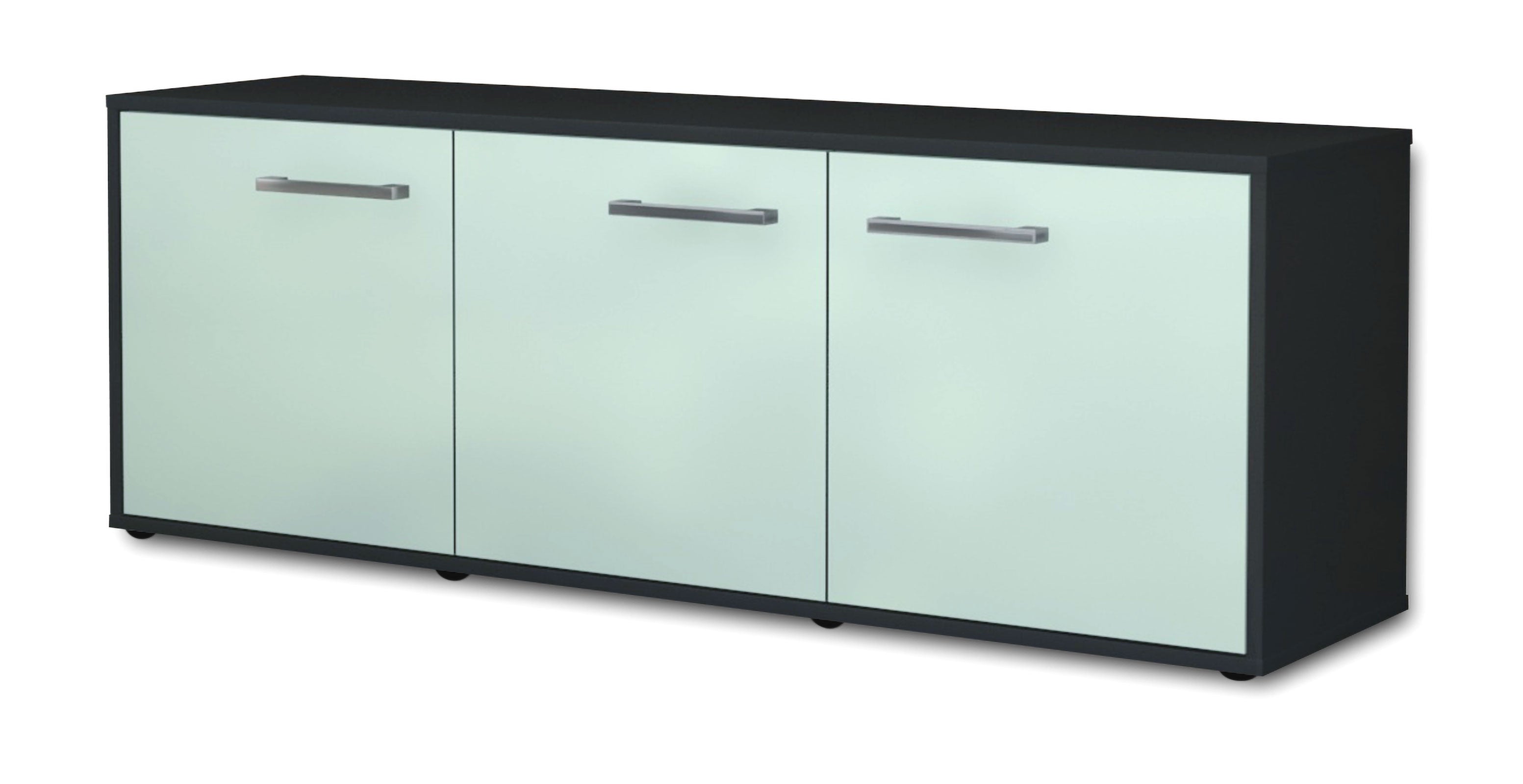 Lowboard - Allegra - Design Farbakzent - Freistehend mit Griffe 136 cm Anthrazit