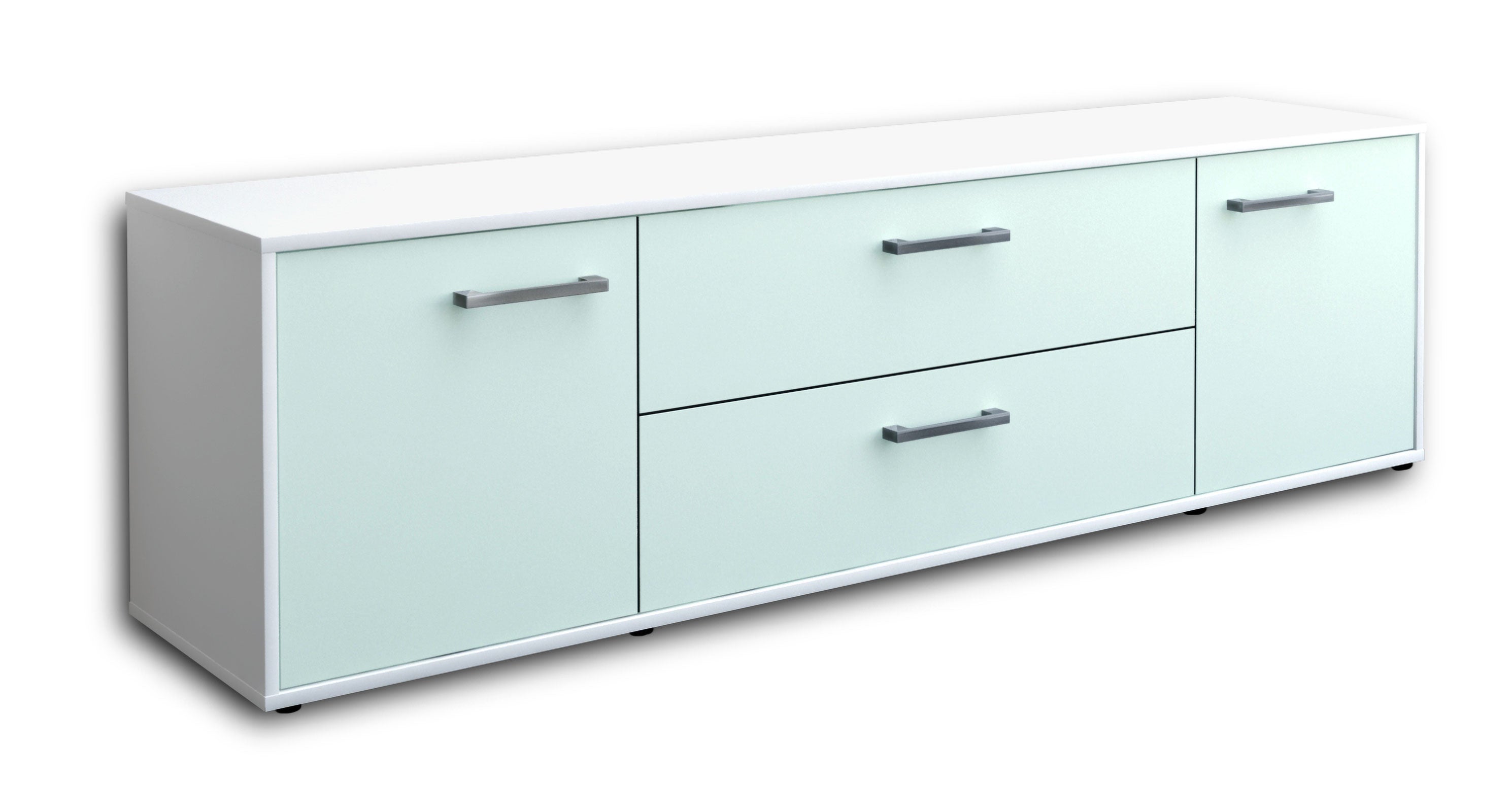 Lowboard - Aquilina - Design Farbakzent - Freistehend mit Griffe 180 cm Weiss