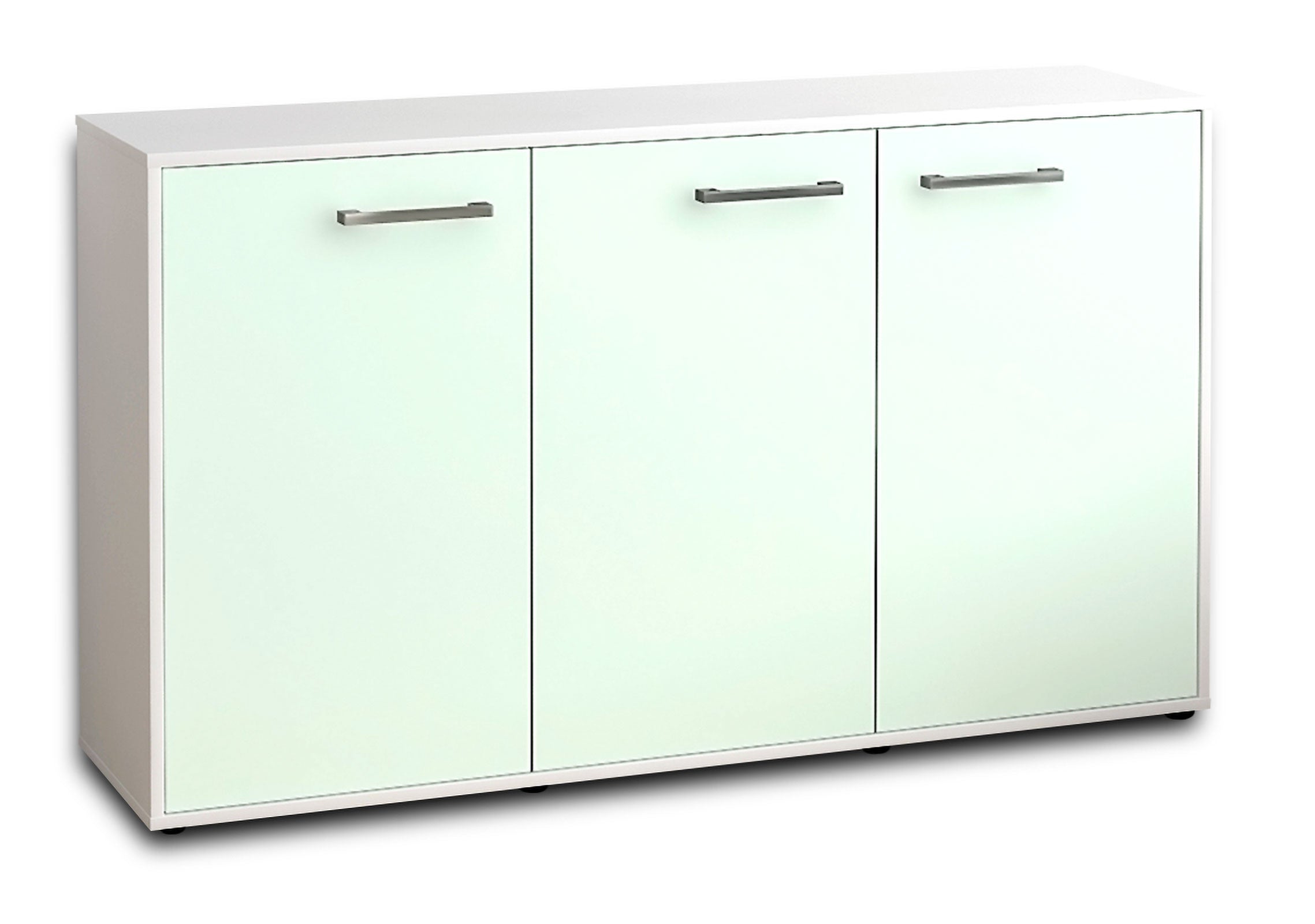 Sideboard - Delia - Design Farbakzent - Freistehend mit Griffe 136 cm Weiss