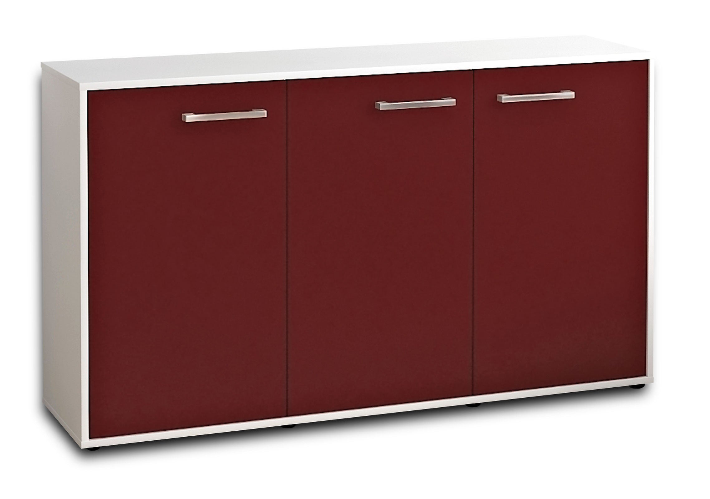 Sideboard - Delia - Design Farbakzent - Freistehend mit Griffe 136 cm Weiss