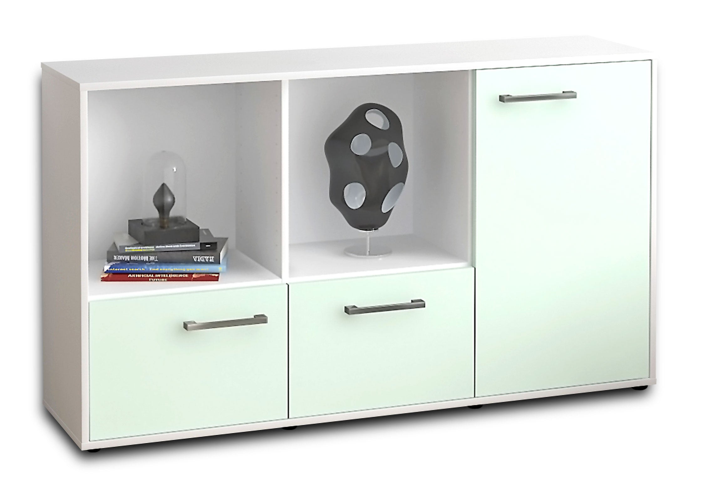 Sideboard - Dolcia - Design Farbakzent - Freistehend mit Griffe 136 cm Weiss