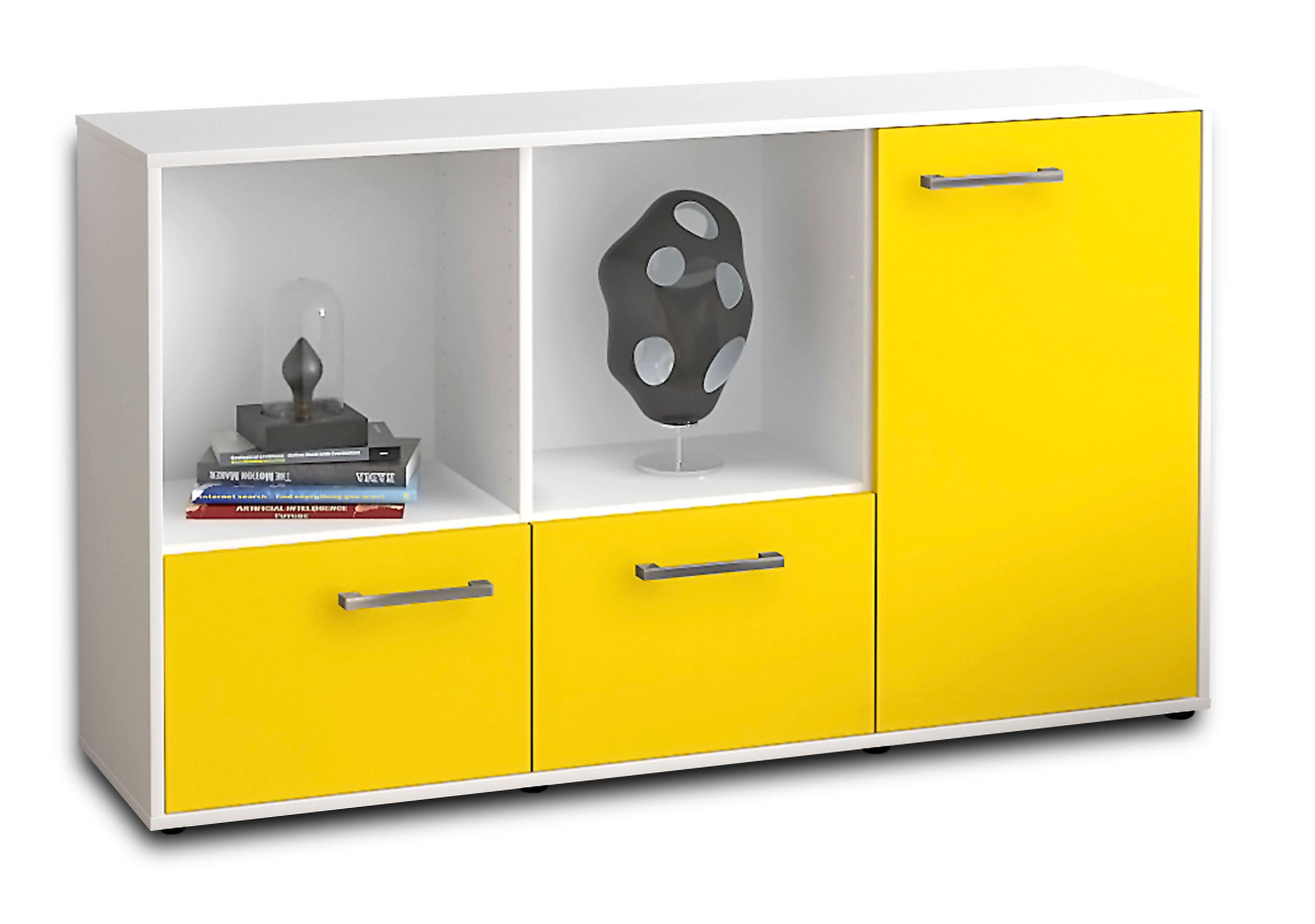 Sideboard - Dolcia - Design Farbakzent - Freistehend mit Griffe 136 cm Weiss