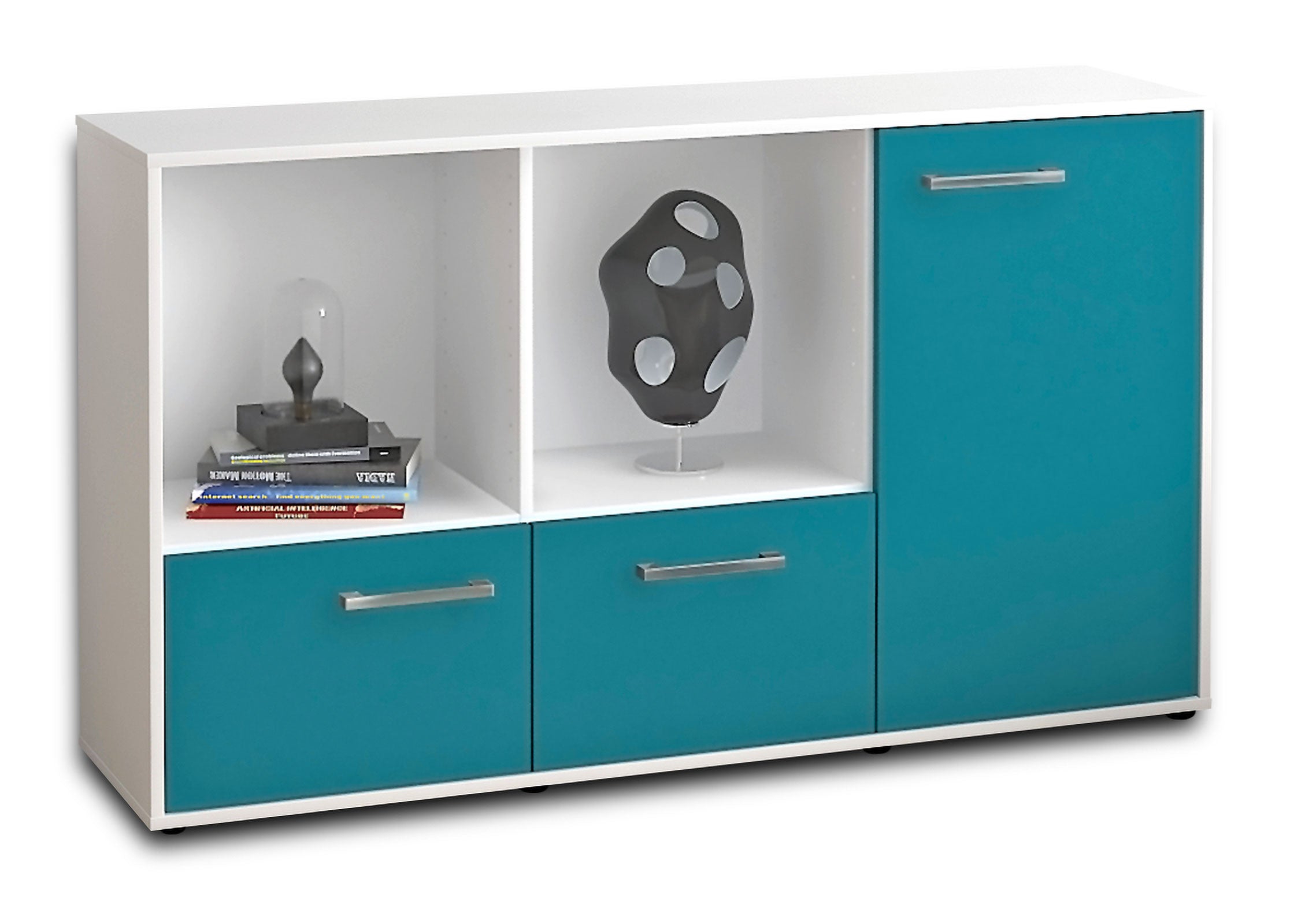 Sideboard - Dolcia - Design Farbakzent - Freistehend mit Griffe 136 cm Weiss