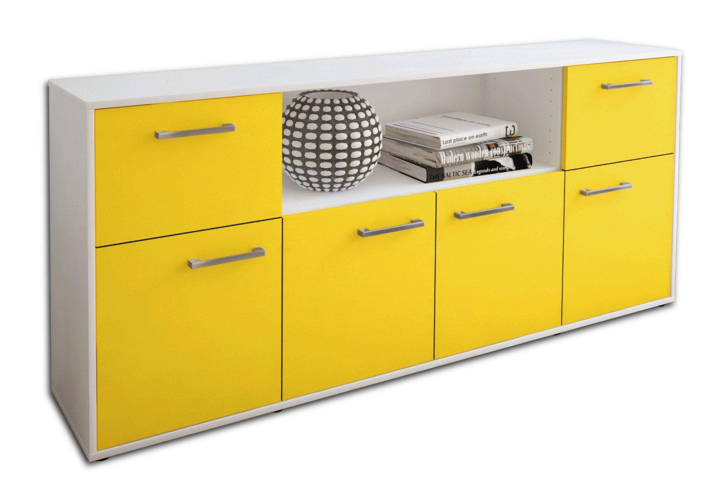 Sideboard - Ermentrude - Design Farbakzent - Freistehend mit Griffe 18