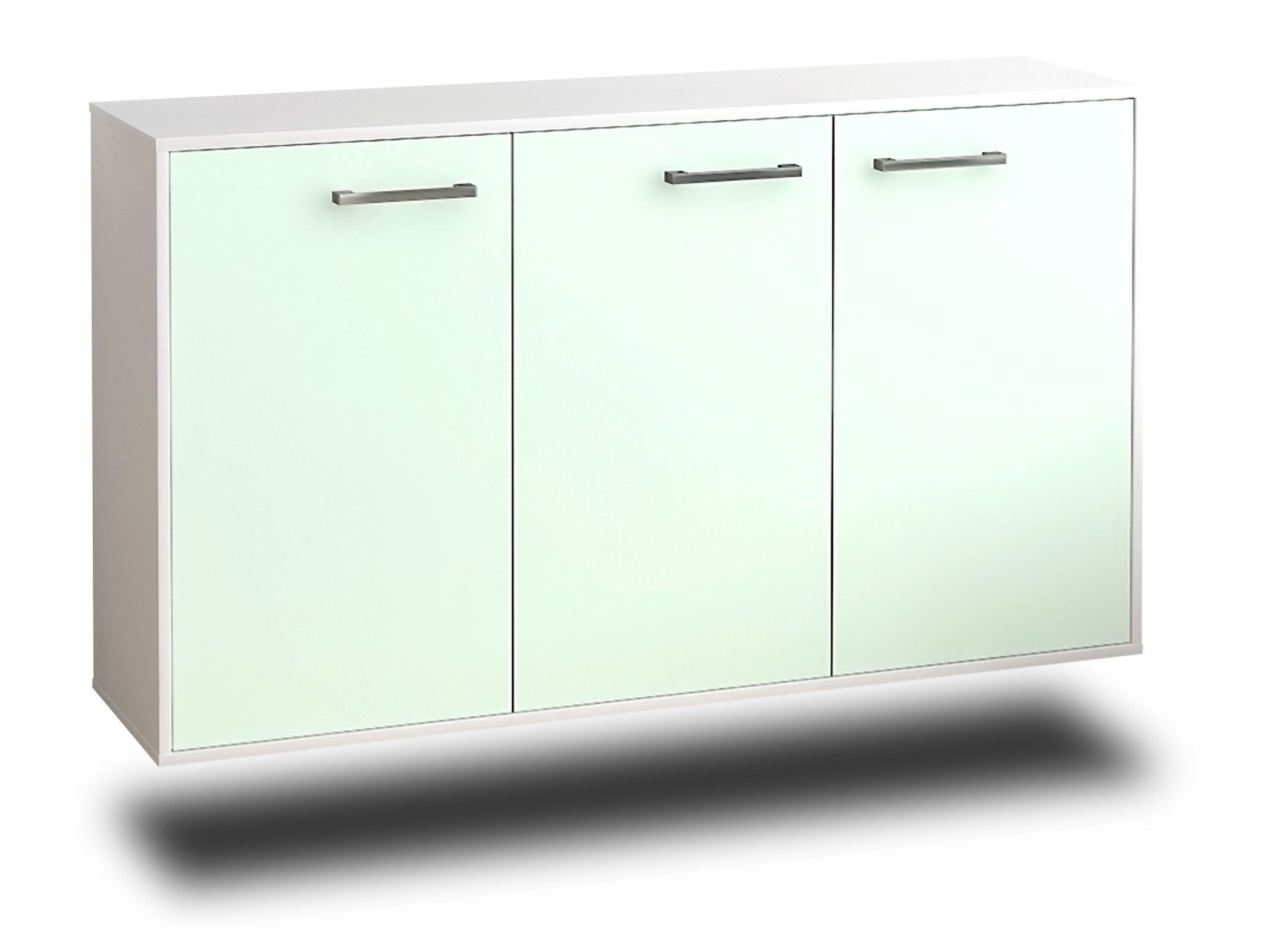 Sideboard - Delia - Design Farbakzent - Wandmontage mit Griffe 136 cm Weiss